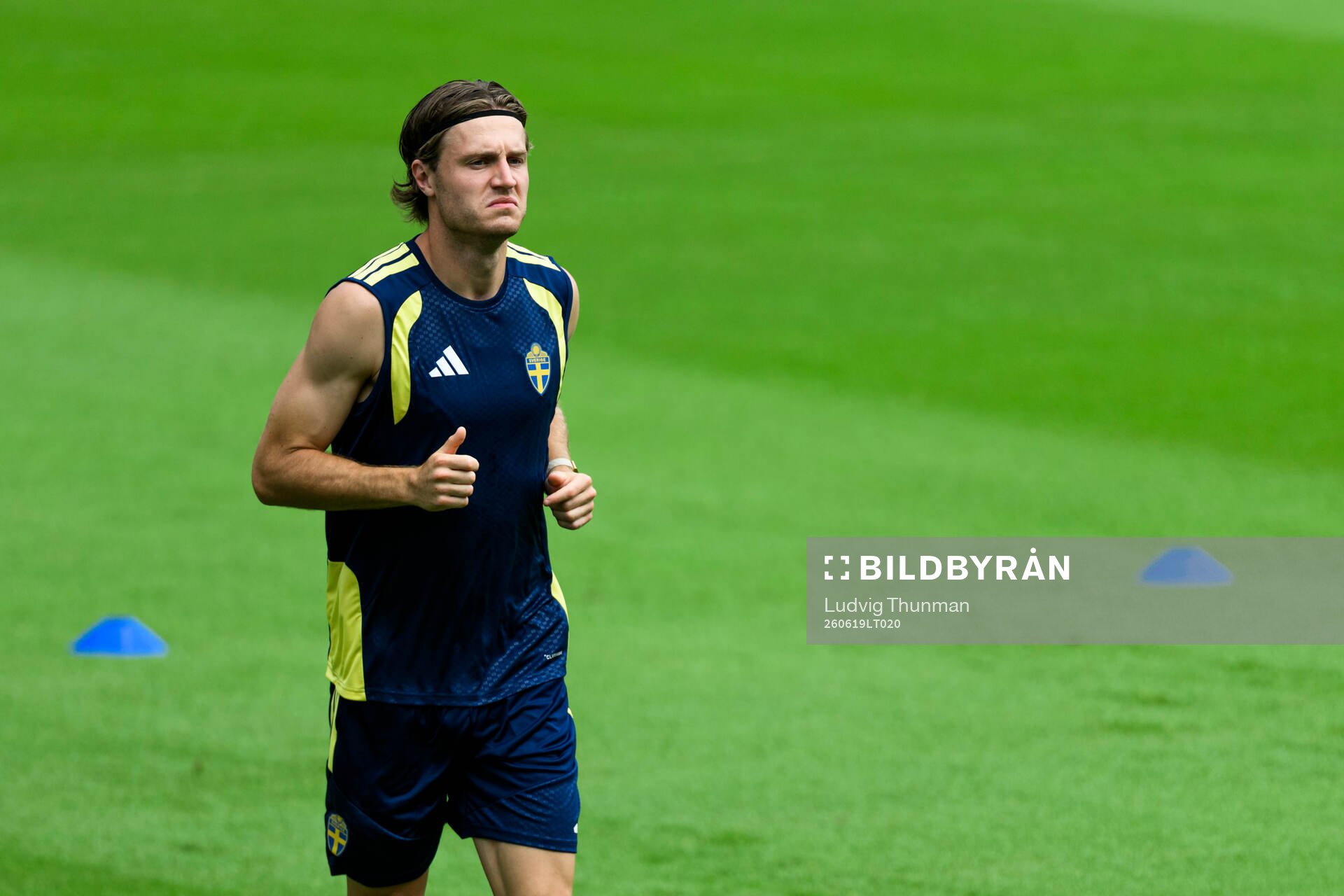 Mattias Svanberg of the Swedish national football team at a