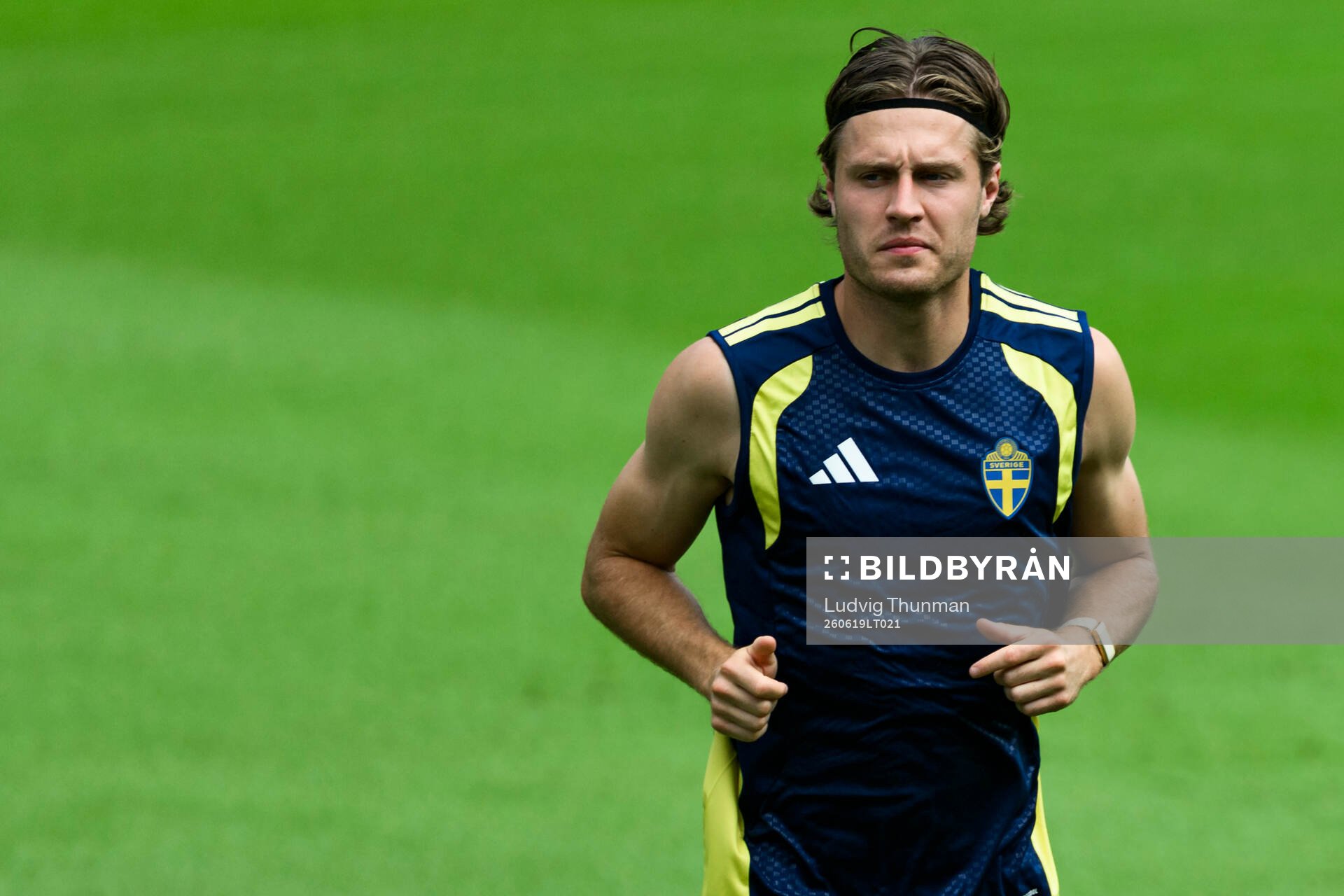 Mattias Svanberg of the Swedish national football team at a