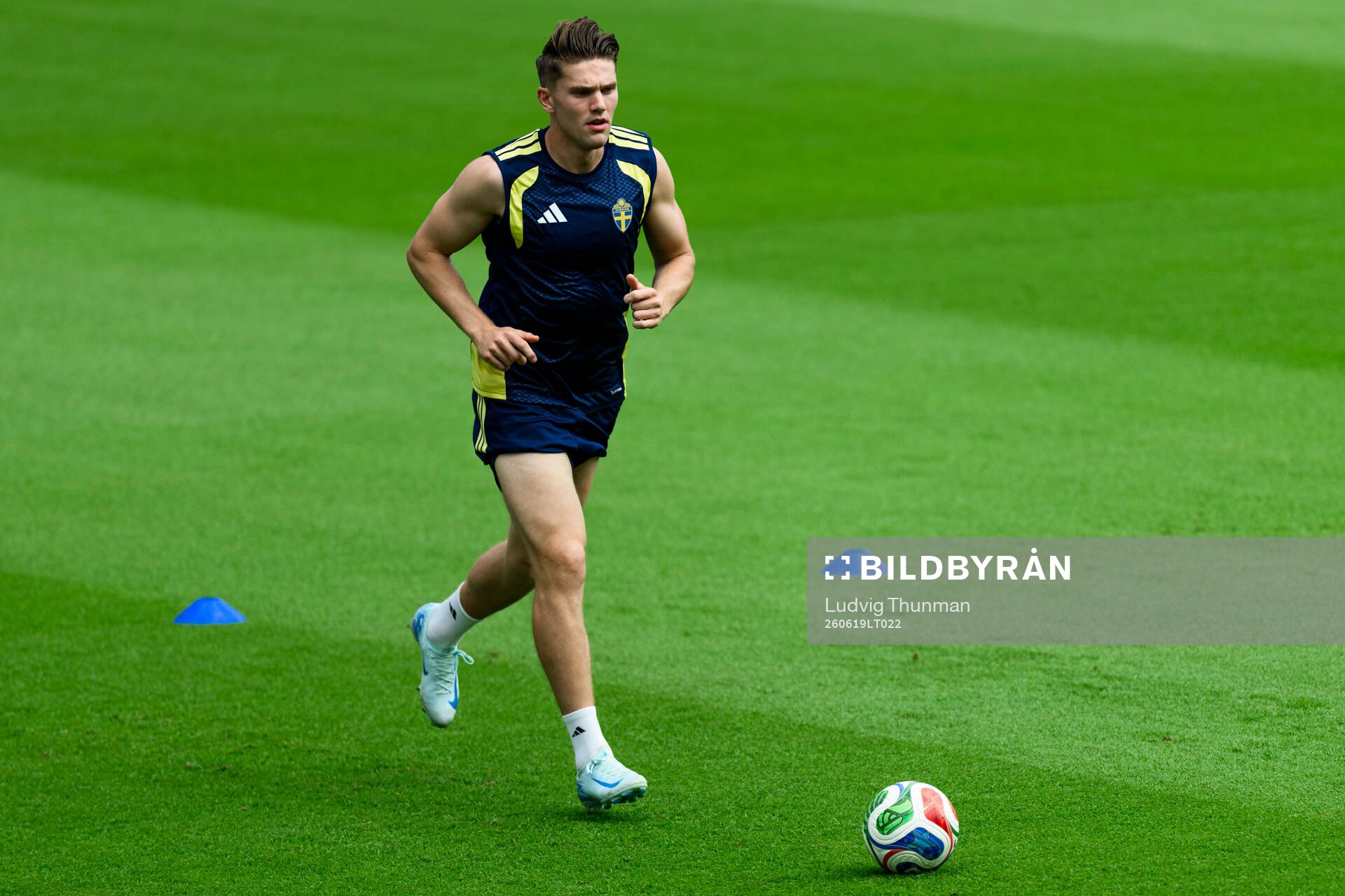 Viktor Gyökeres of the Swedish national football team at a