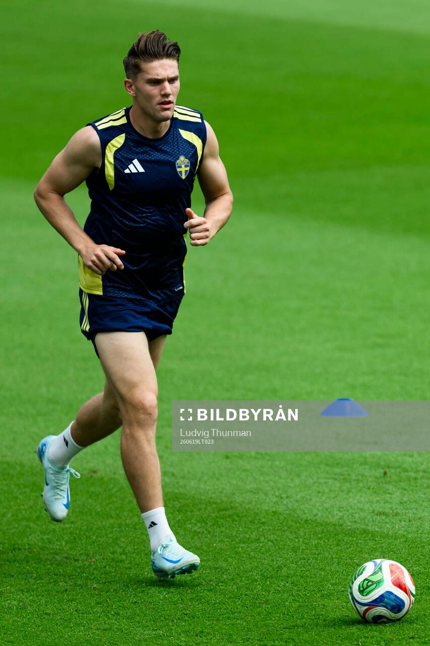 Viktor Gyökeres of the Swedish national football team at a