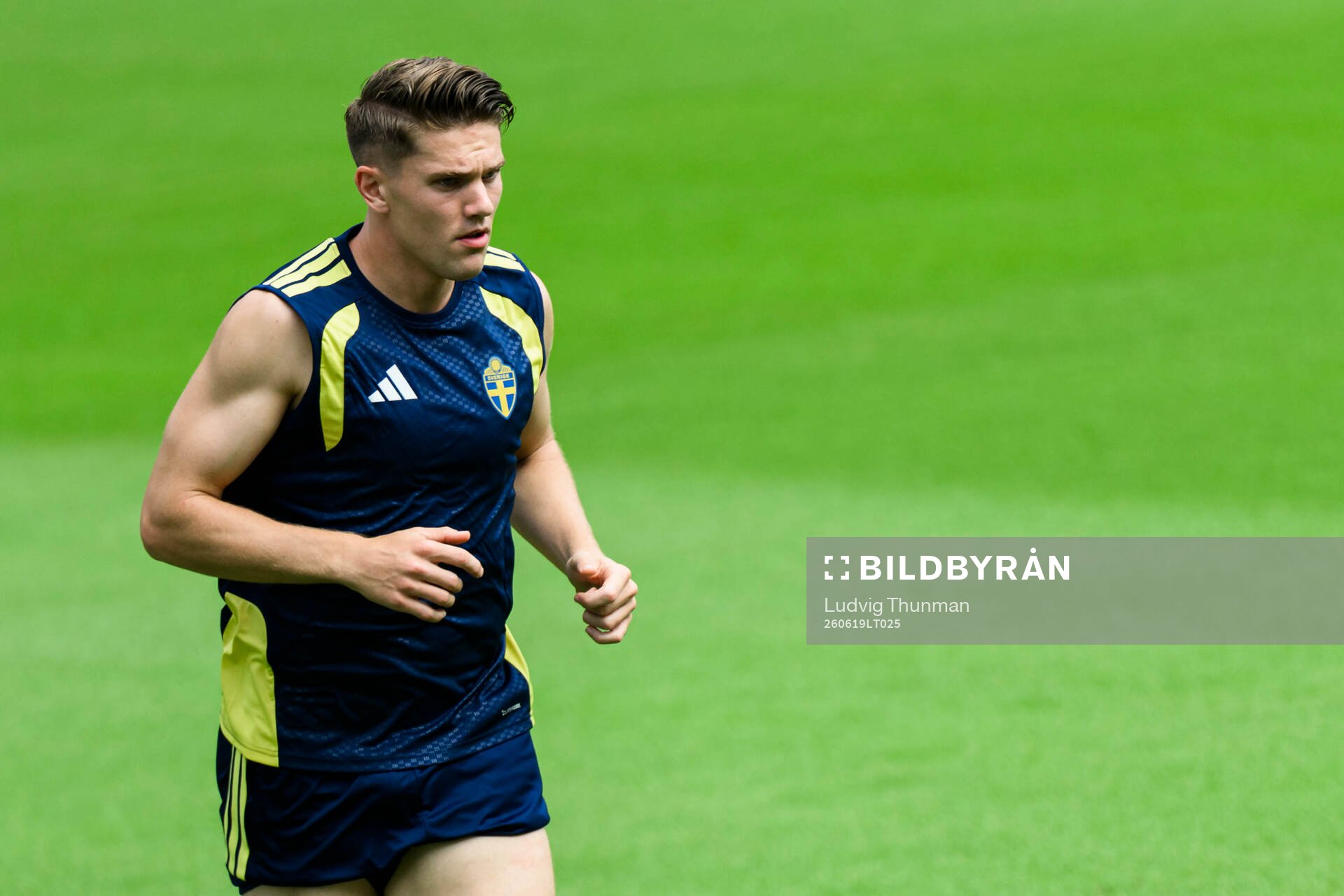 Viktor Gyökeres of the Swedish national football team at a
