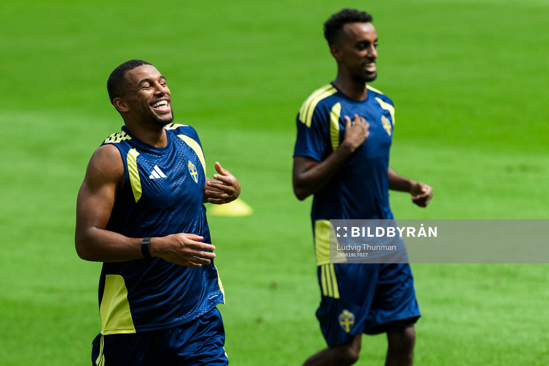 Isak Hien and Taha Ali of the Swedish national football