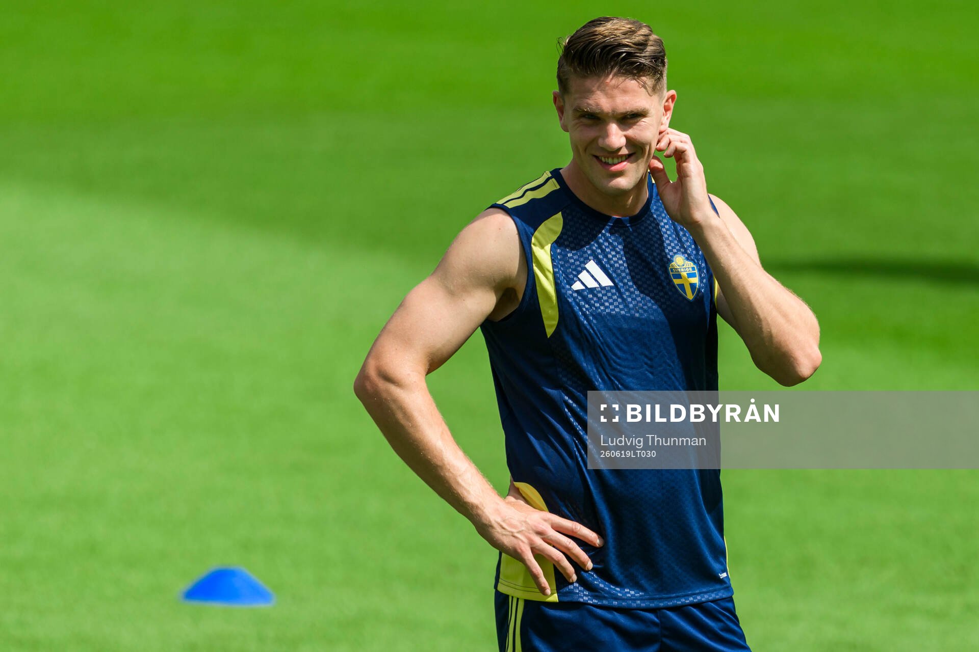Viktor Gyökeres of the Swedish national football team at a