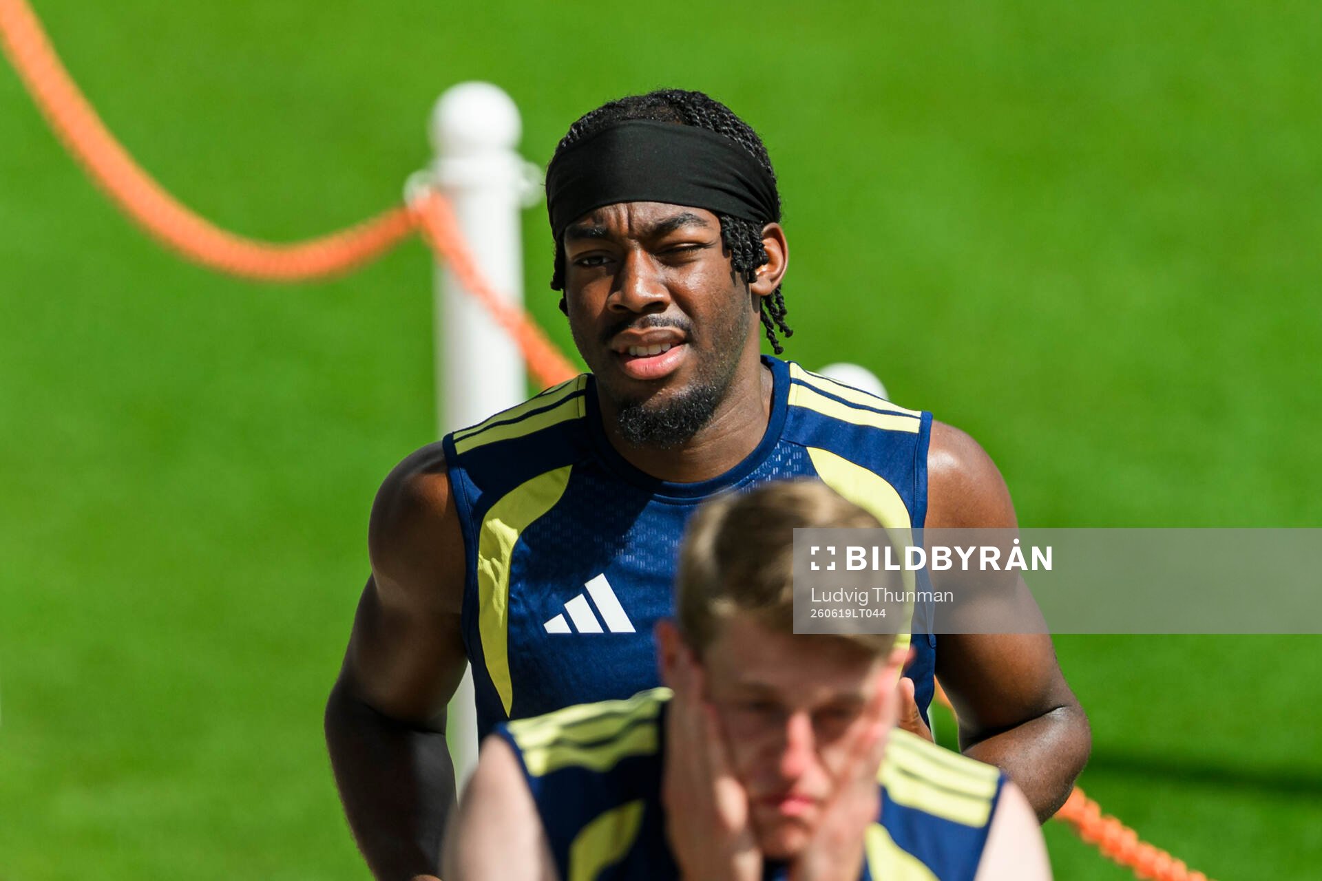 Anthony Elanga of the Swedish national football team at a
