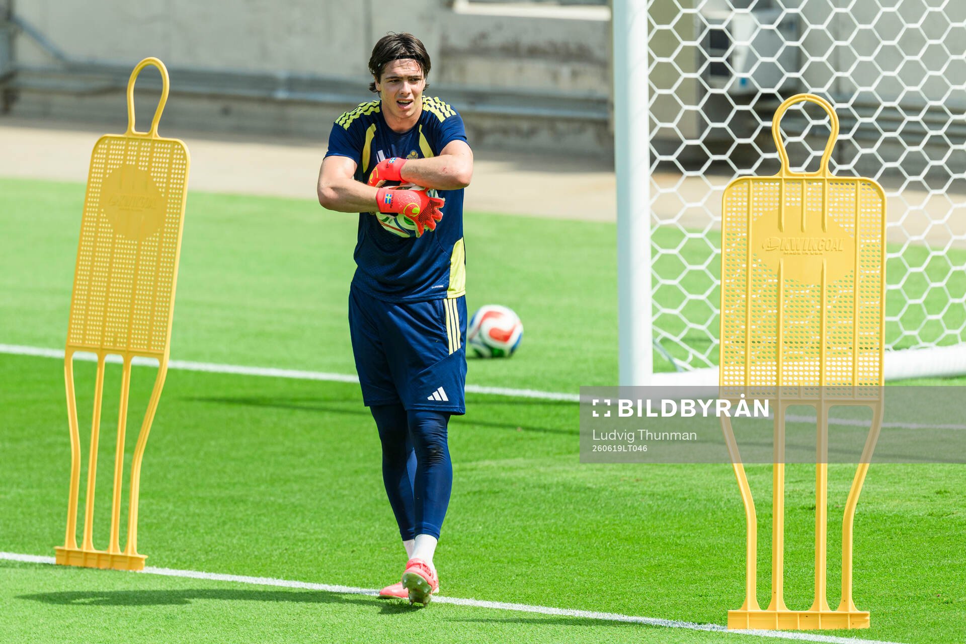 Goalkeeper Jacob Widell Zetterström of the Swedish