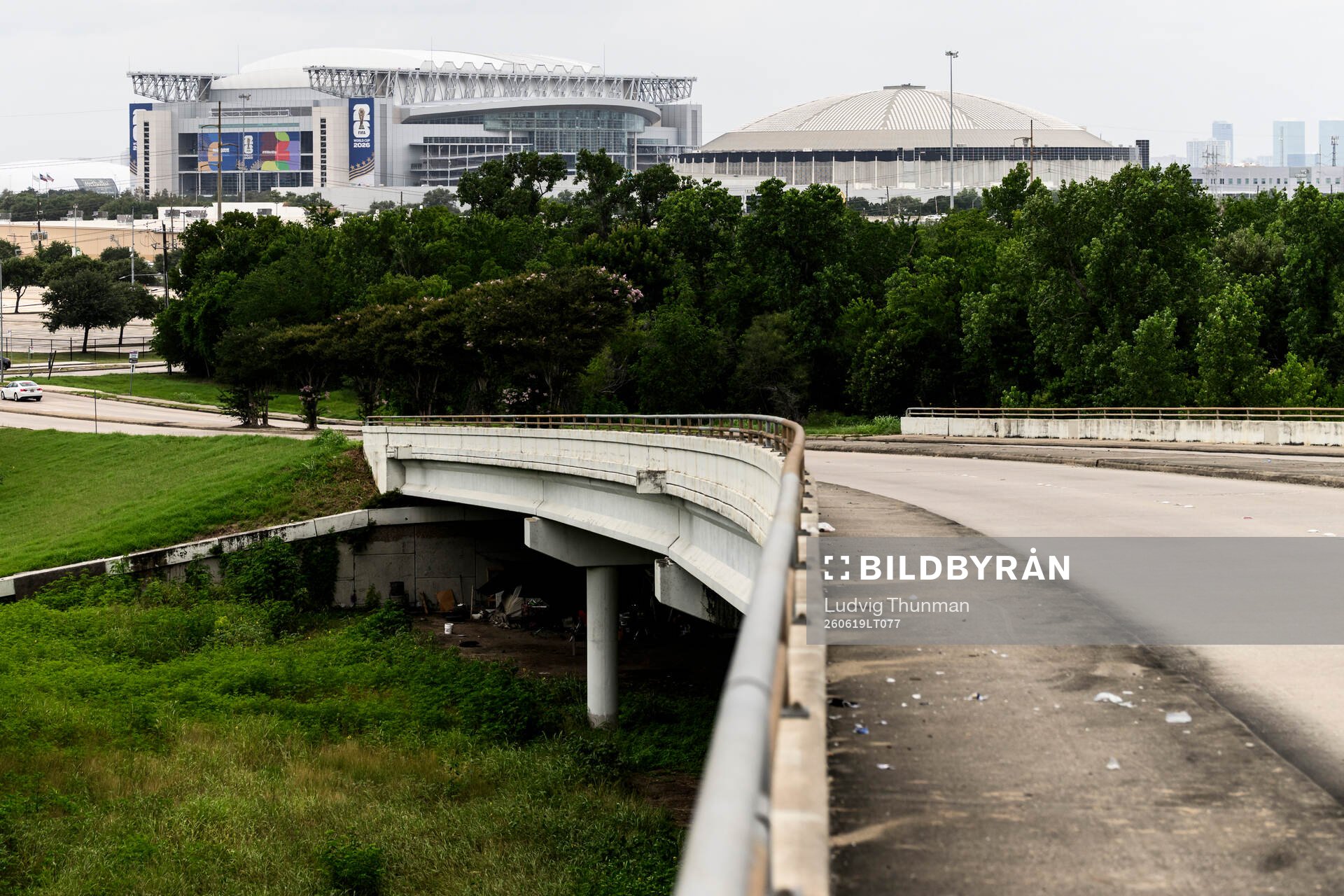 Exterior view of Houston stadium (NRG Stadium)