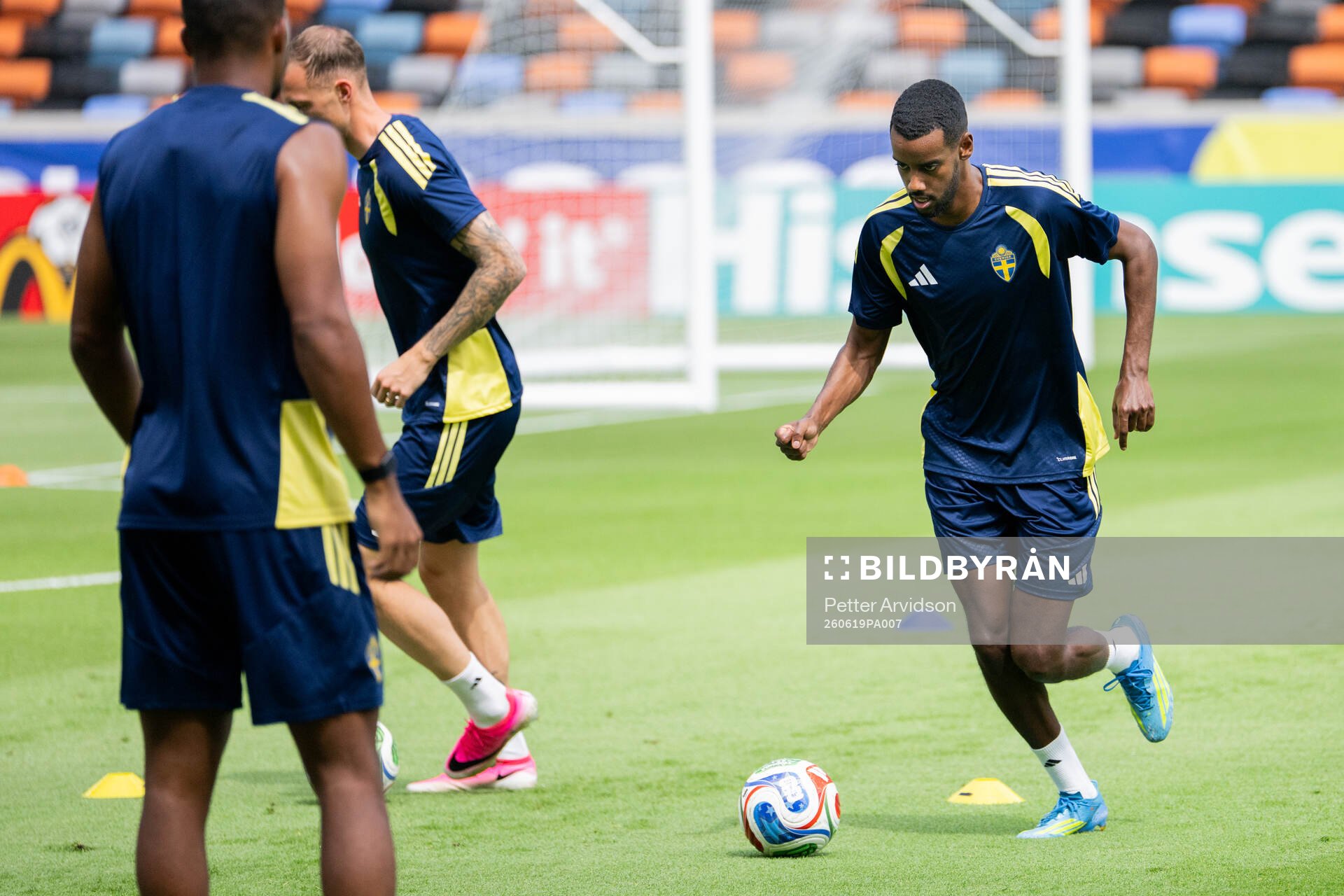 Alexander Isak of the Swedish national football team at a