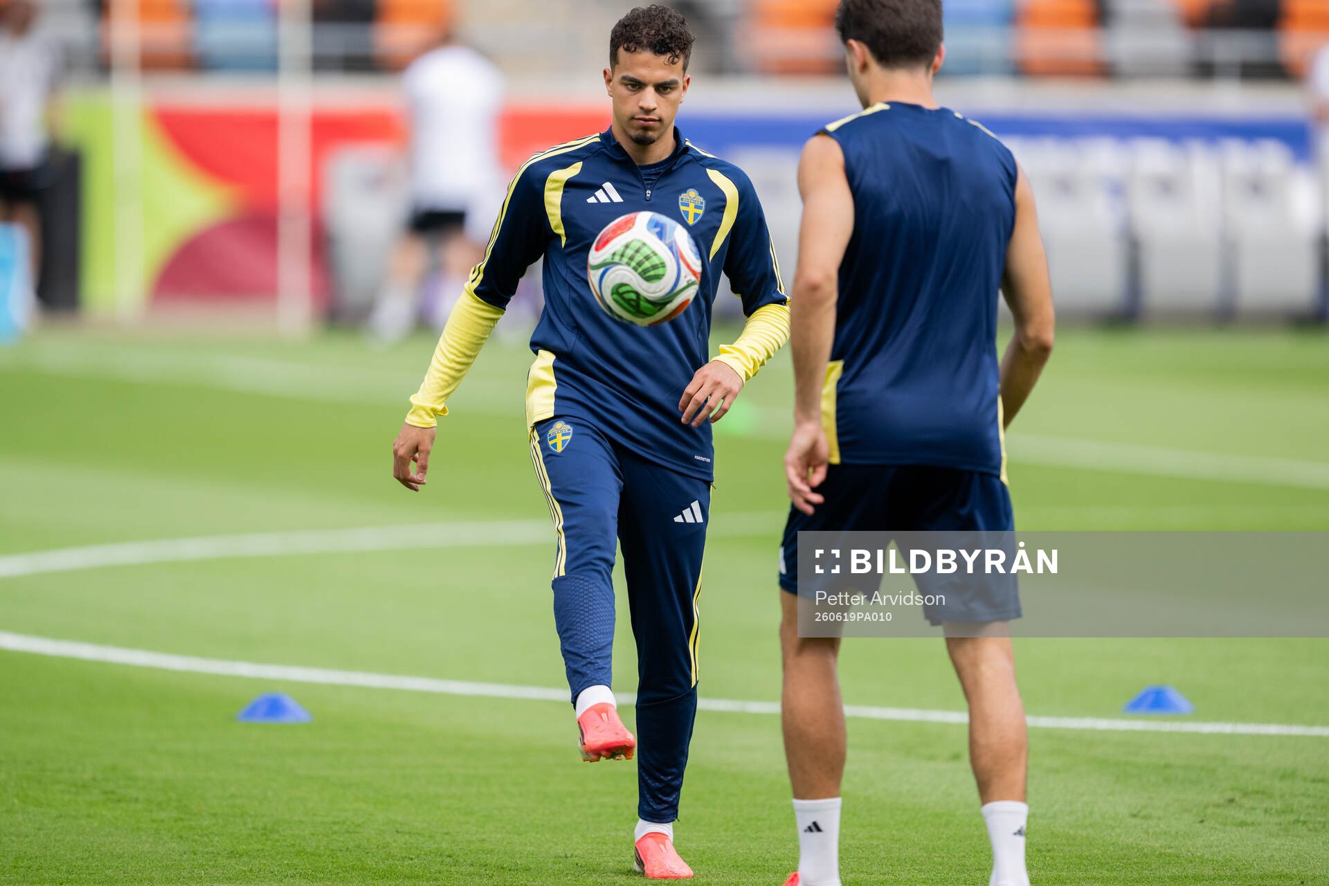 Yasin Ayari of the Swedish national football team at a