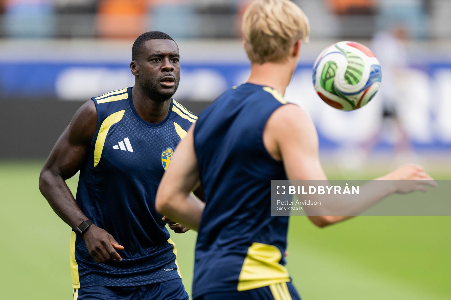 Ken Sema of the Swedish national football team at a