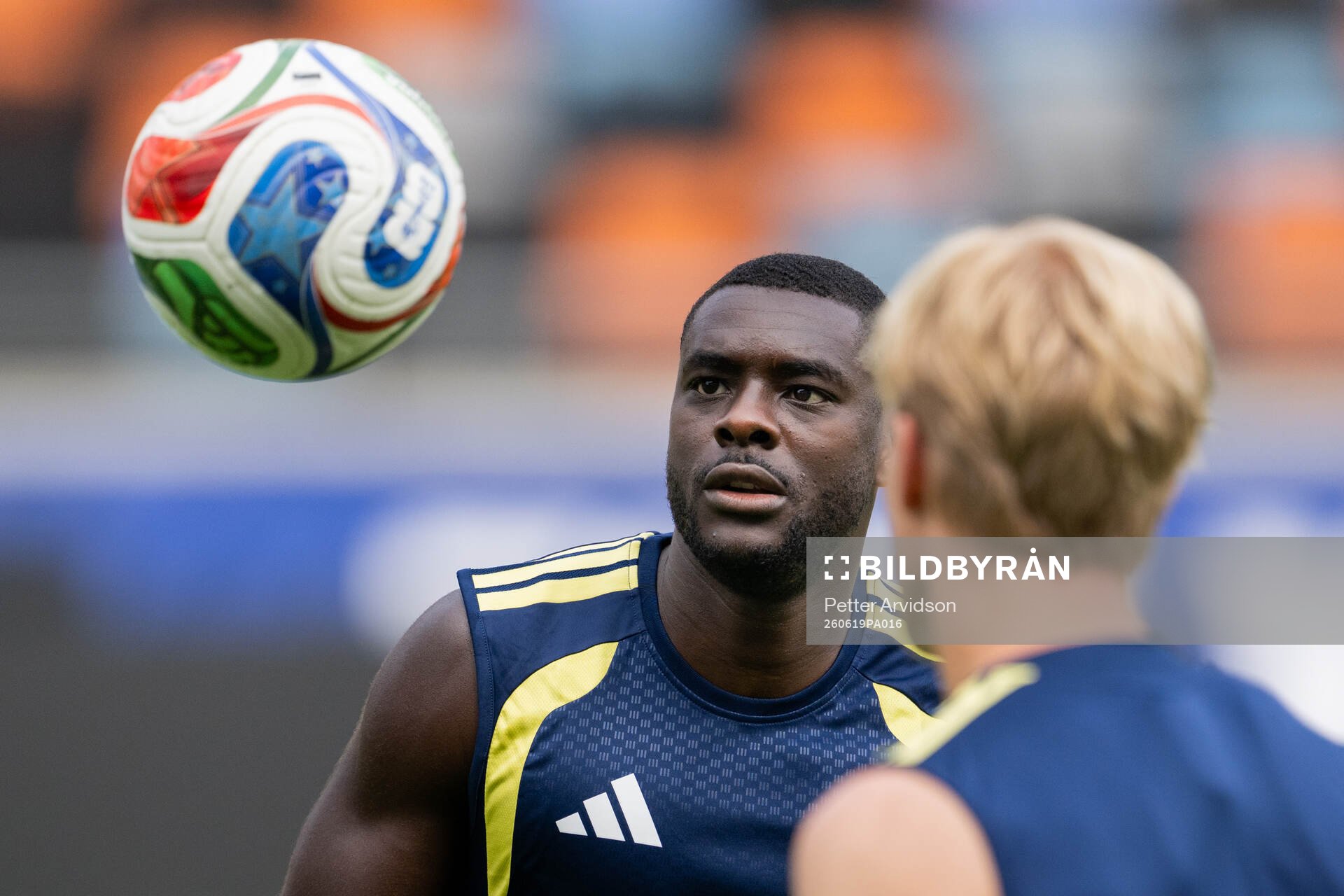 Ken Sema of the Swedish national football team at a