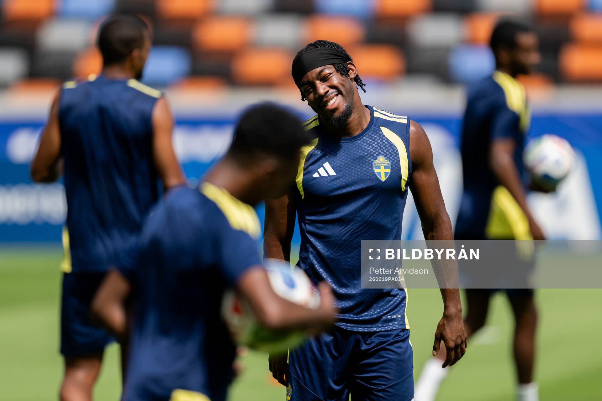 Anthony Elanga of the Swedish national football team at a