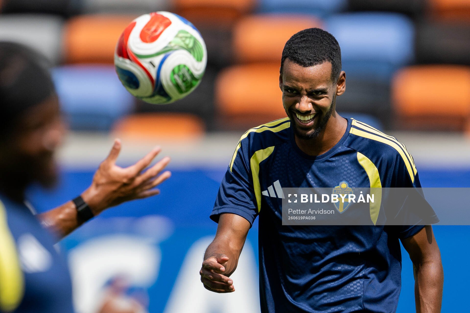 Alexander Isak of the Swedish national football team at a