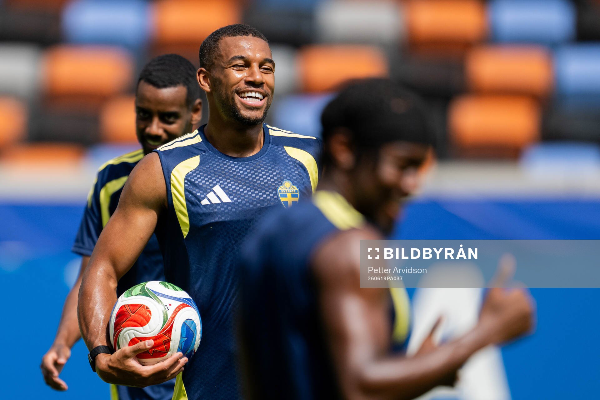 Isak Hien of the Swedish national football team at a