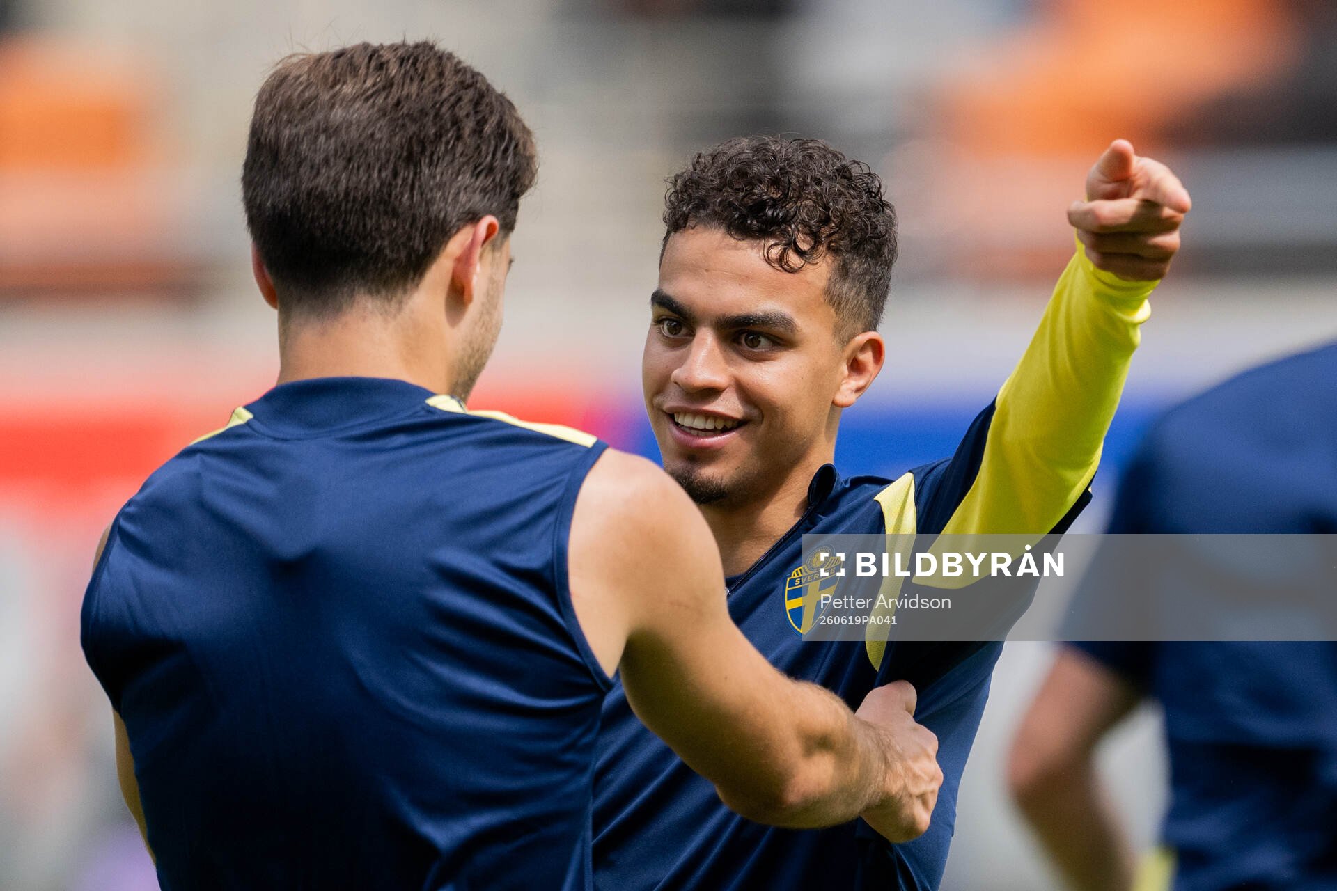 Yasin Ayari of the Swedish national football team at a