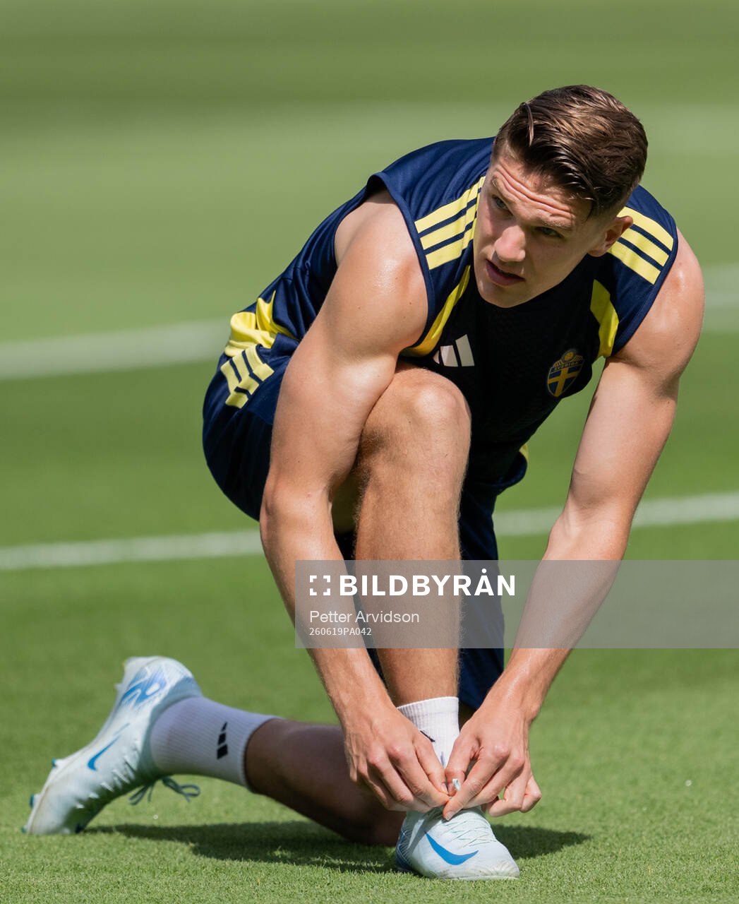 Viktor Gyökeres of the Swedish national football team at a