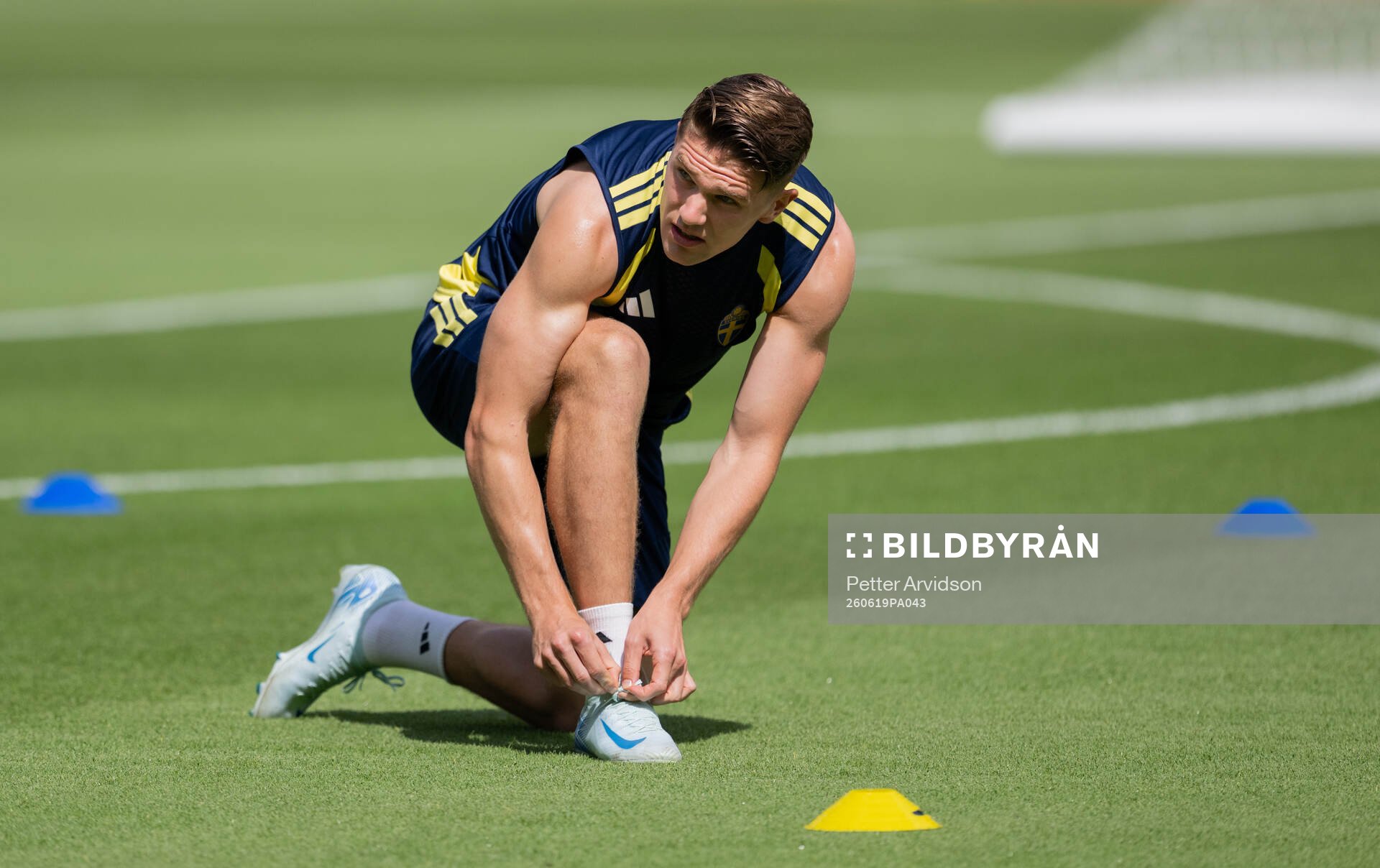 Viktor Gyökeres of the Swedish national football team at a