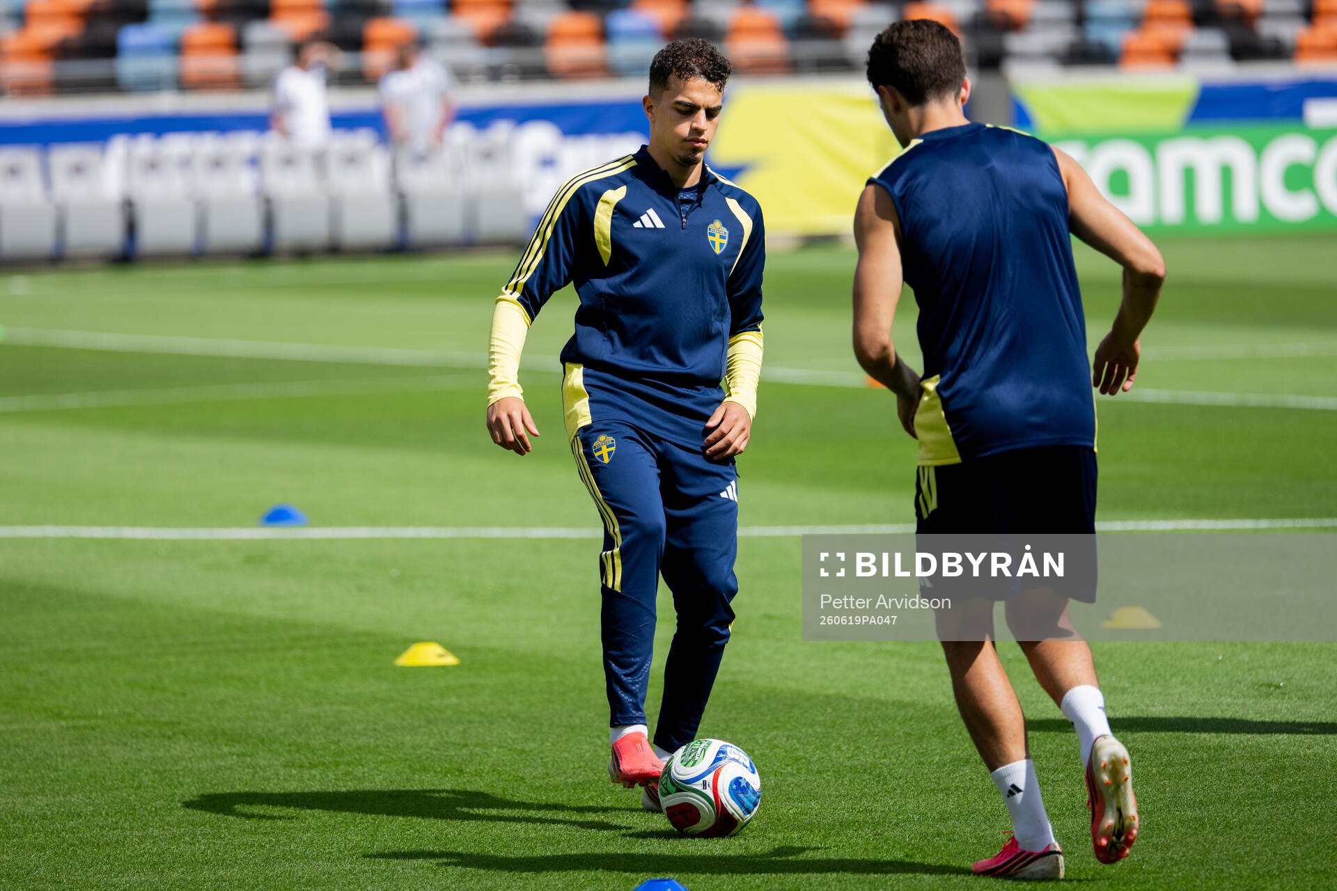 Yasin Ayari of the Swedish national football team at a