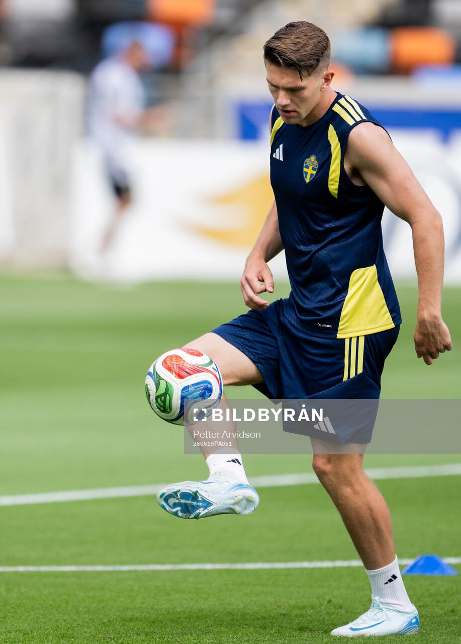 Viktor Gyökeres of the Swedish national football team at a