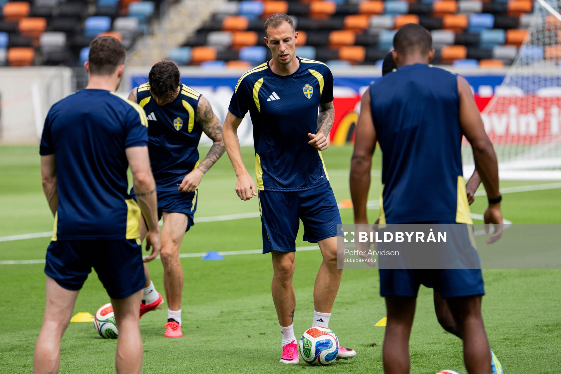Gustaf Nilsson of the Swedish national football team at a