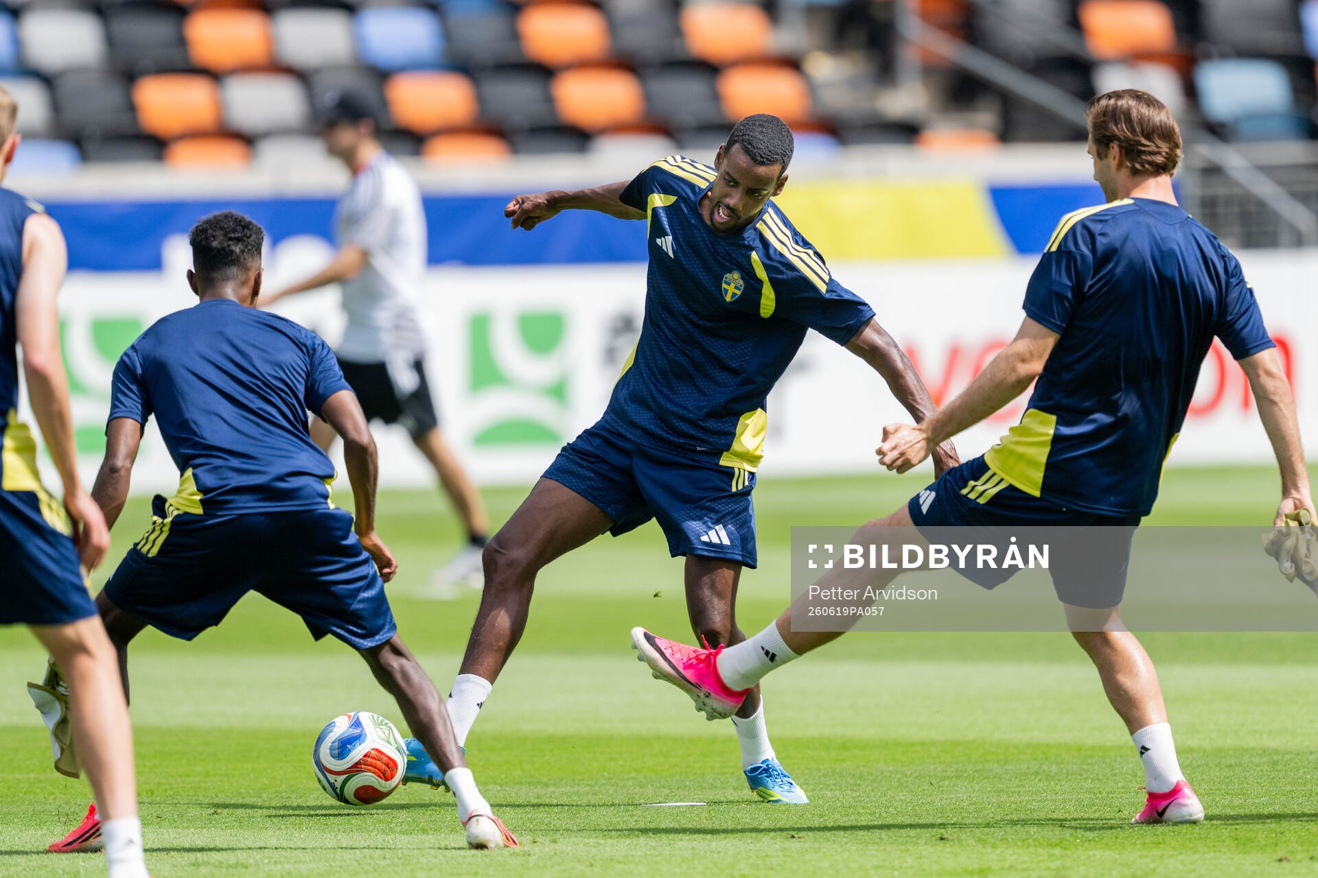 Alexander Isak of the Swedish national football team at a