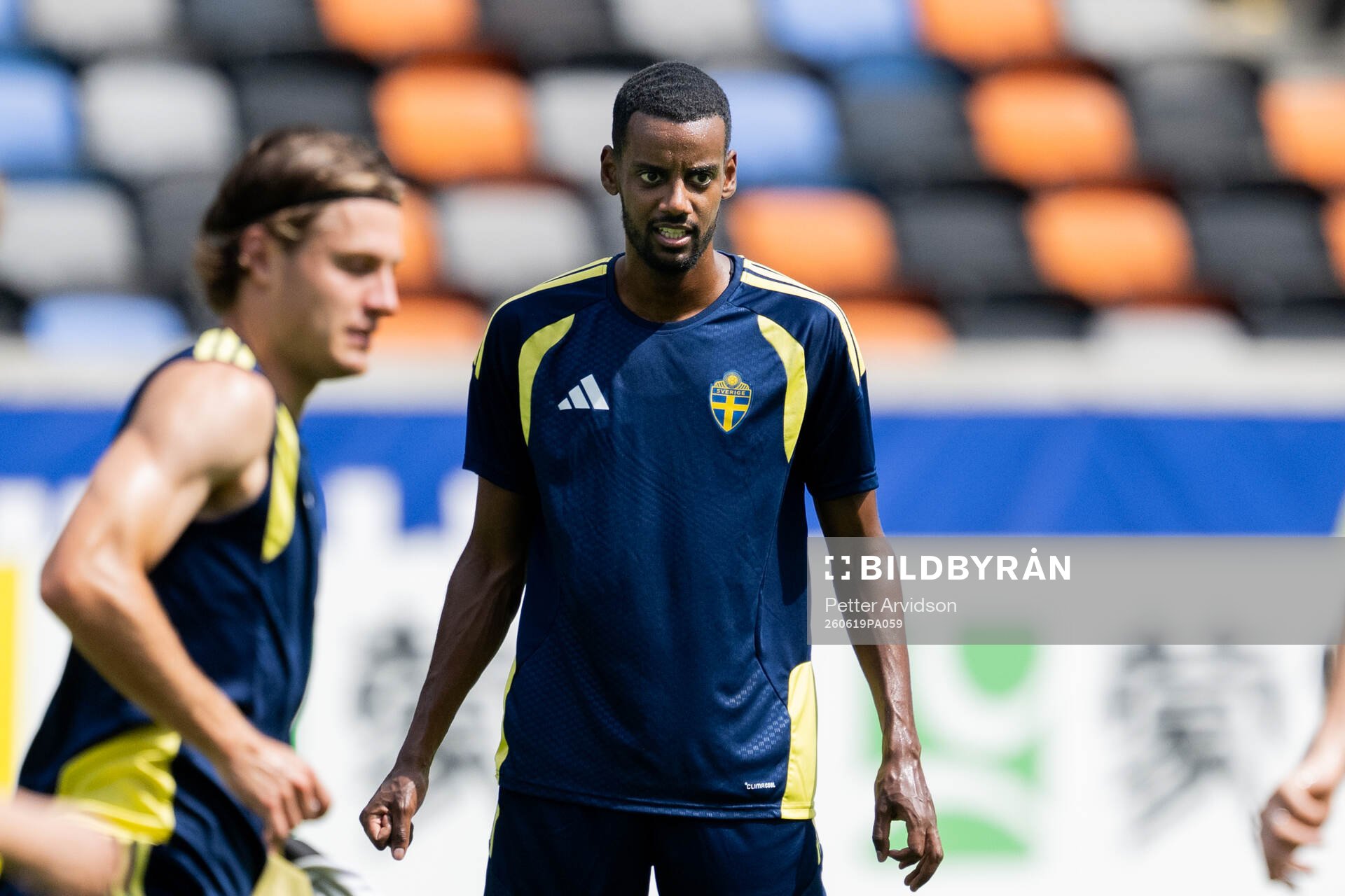 Alexander Isak of the Swedish national football team at a