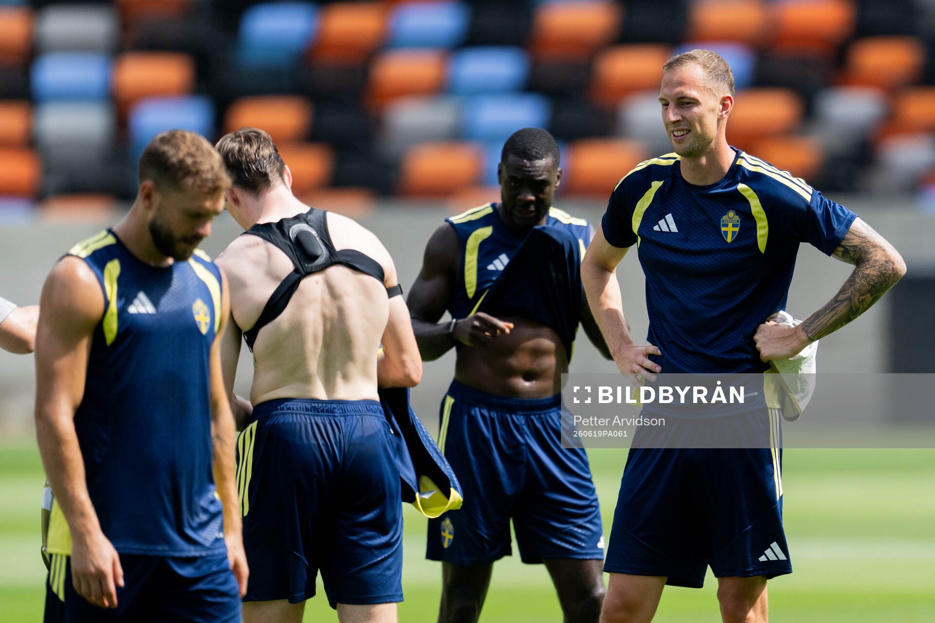 Gustaf Nilsson of the Swedish national football team at a
