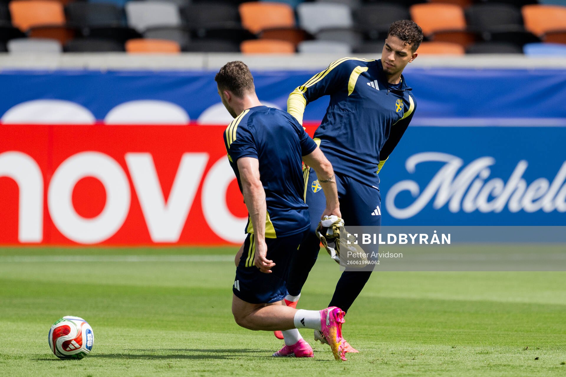 Yasin Ayari of the Swedish national football team at a
