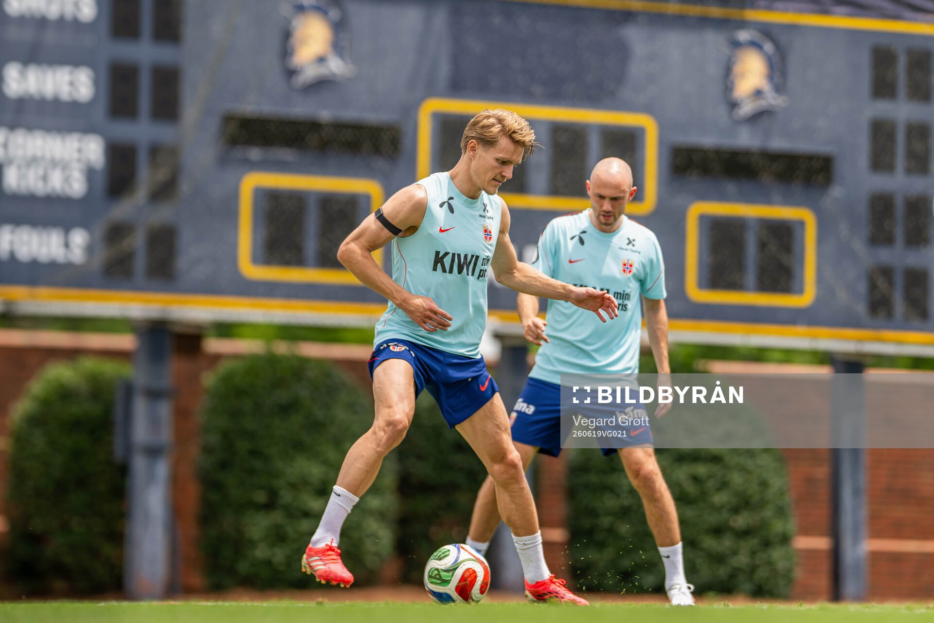 Martin Ødegaard and Fredrik Aursnes of the Norwegian