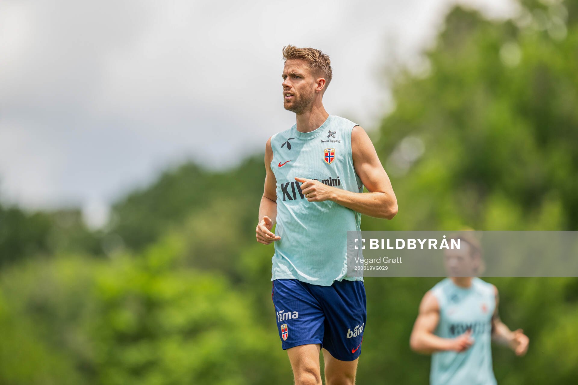 Kristoffer Ajer of the Norwegian national football team at