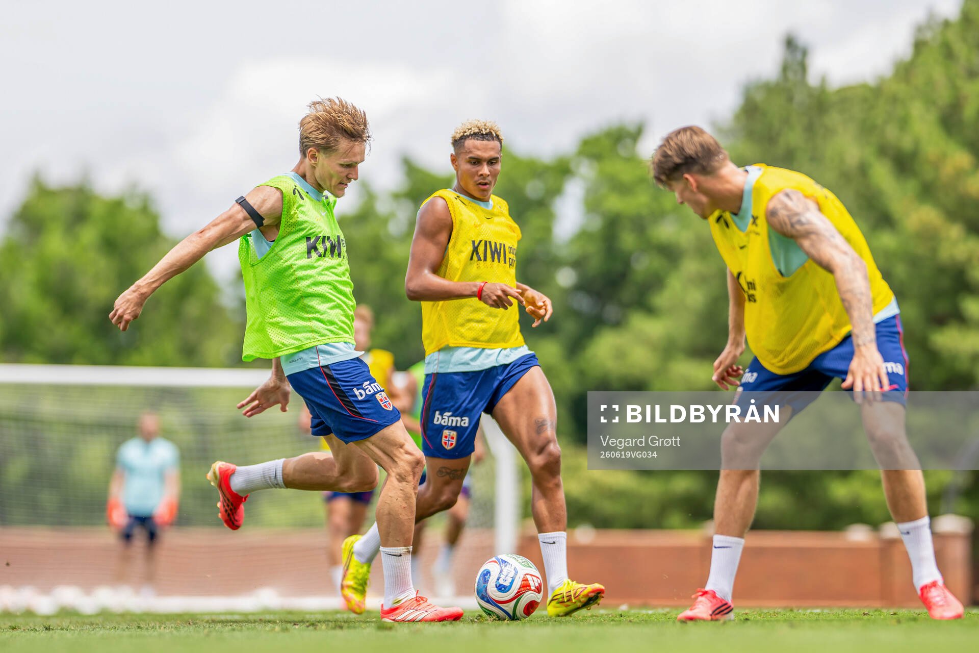 Martin Ødegaard and Antonio Nusa of the Norwegian national