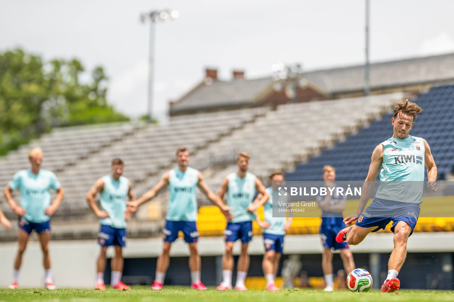 Sander Berge of the Norwegian national football team at a