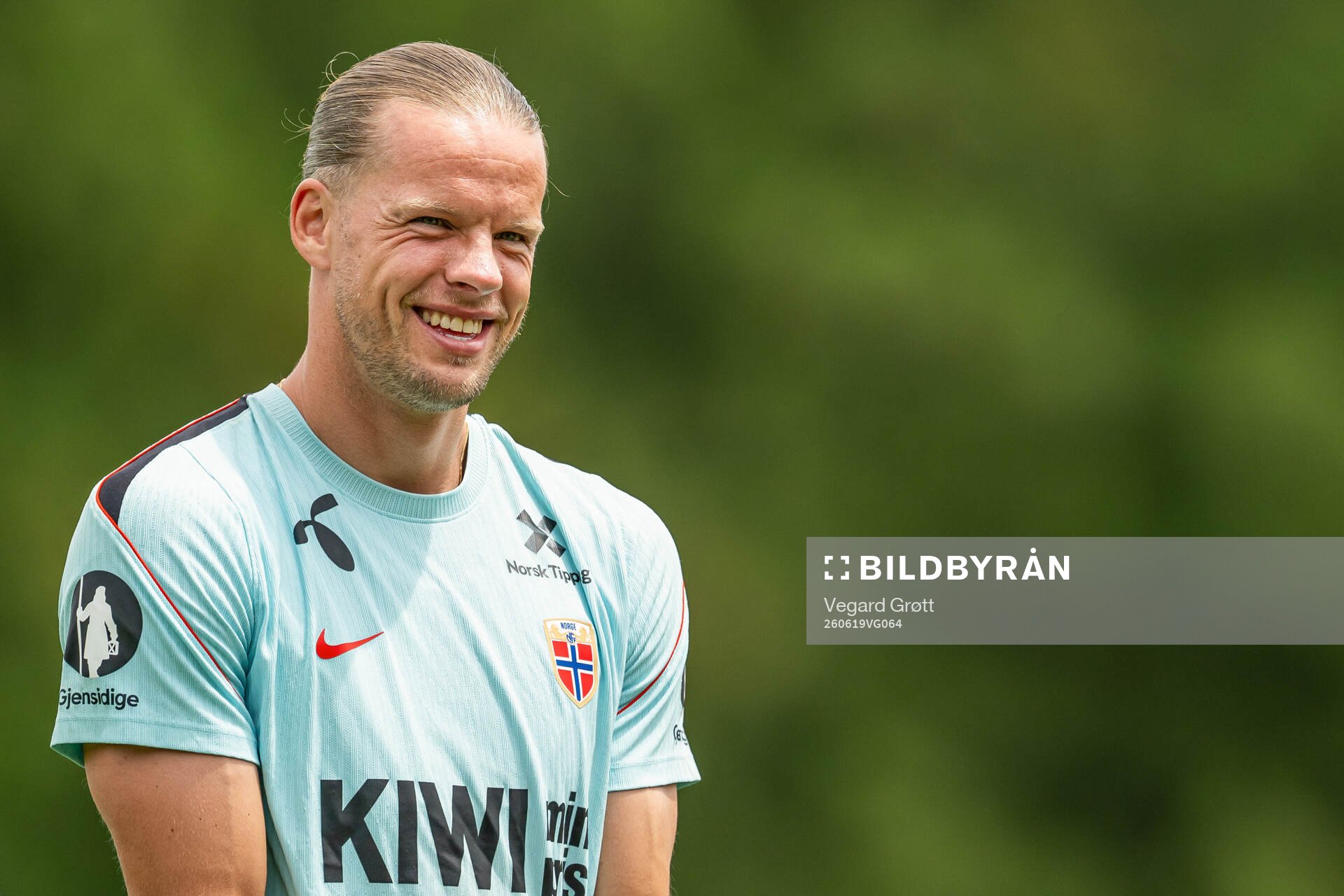 Goalkeeper Ørjan Håskjold Nyland of the Norwegian