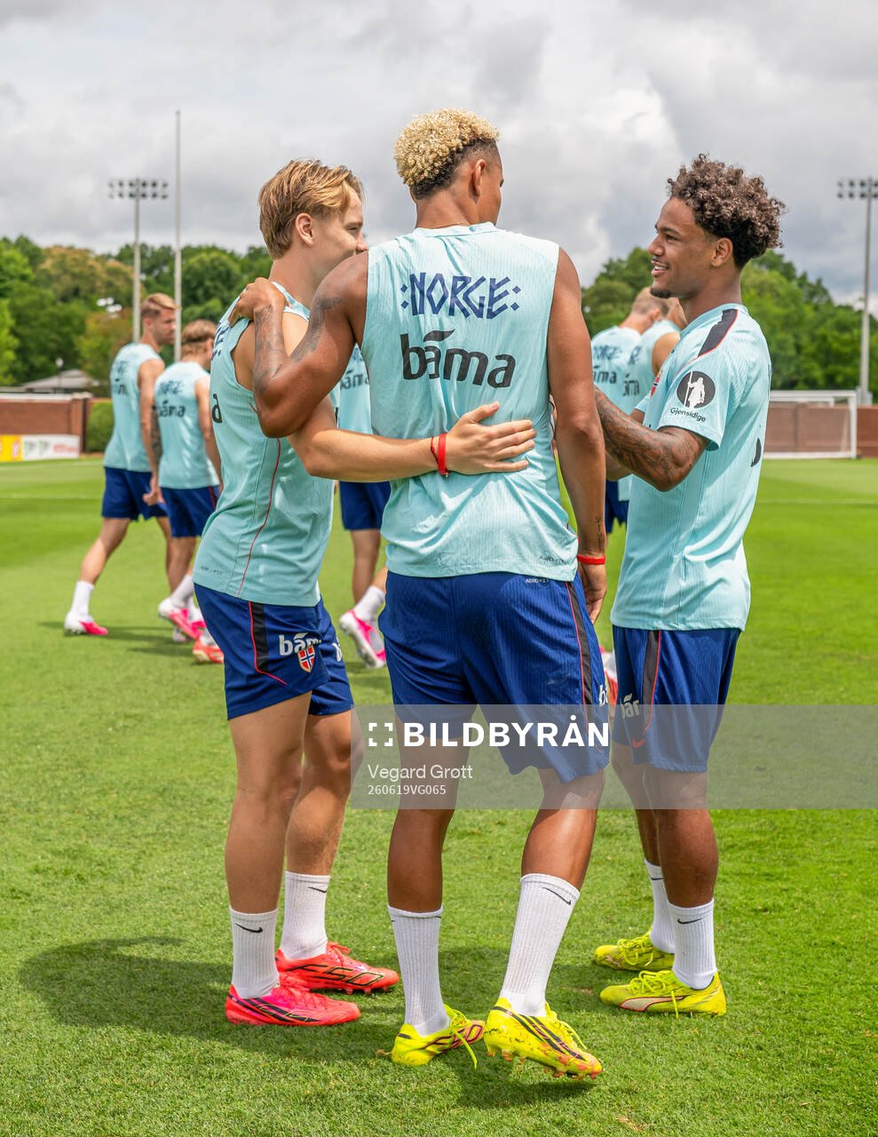 Andreas Schjelderup, Antonio Nusa and Oscar Bobb of the