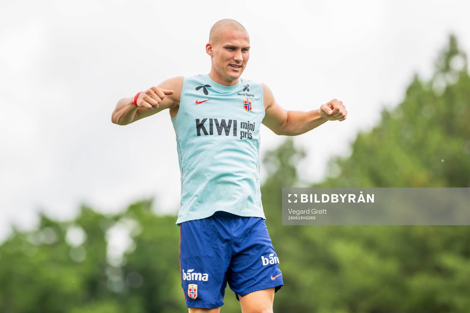 Leo Østigård of the Norwegian national football team at a