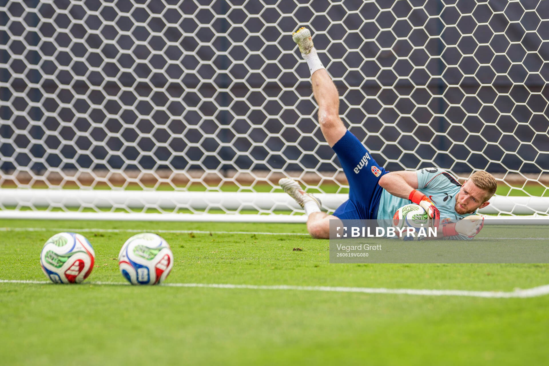 Goalkeeper Egil Selvik of the Norwegian national football