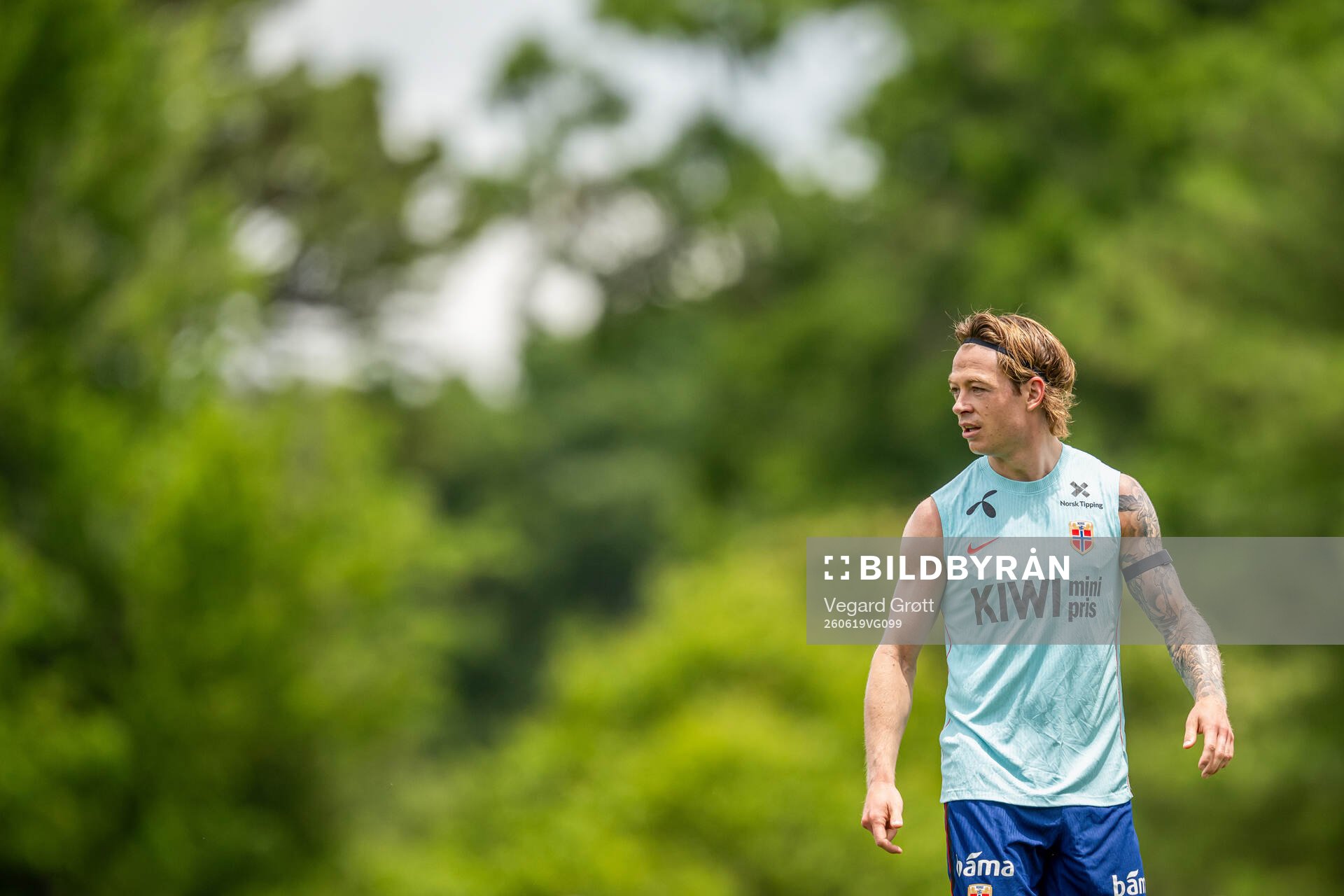 Patrick Berg of the Norwegian national football team at a