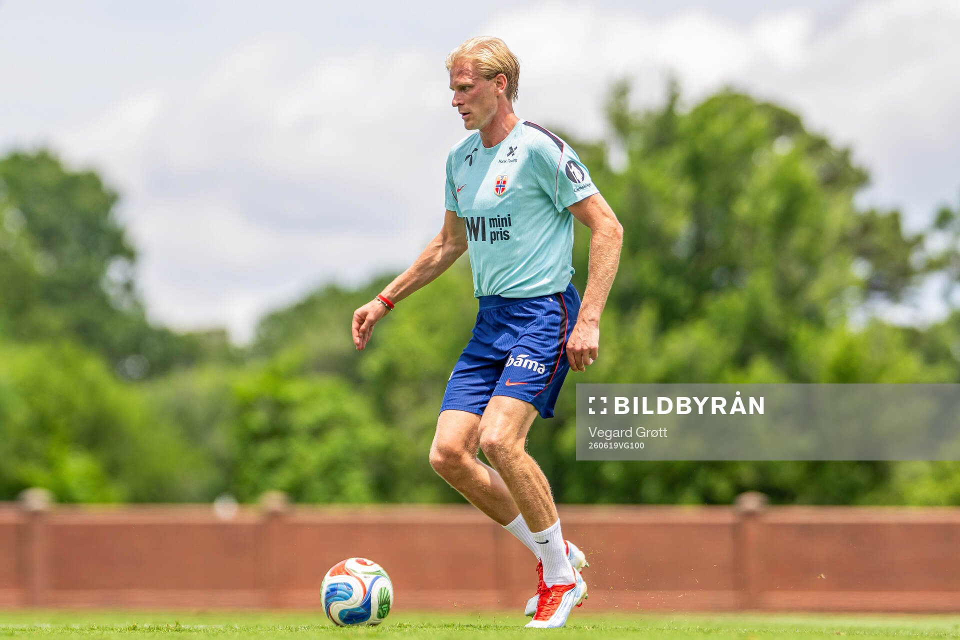 Morten Thorsby of the Norwegian national football team at a