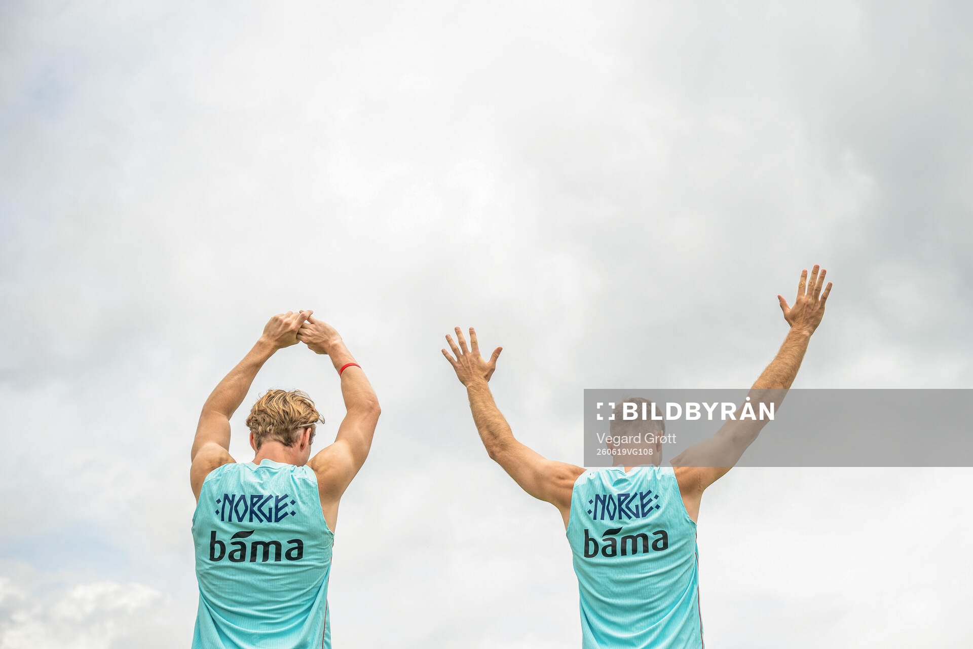 Kristian Thorstvedt and Alexander Sørloth of the Norwegian
