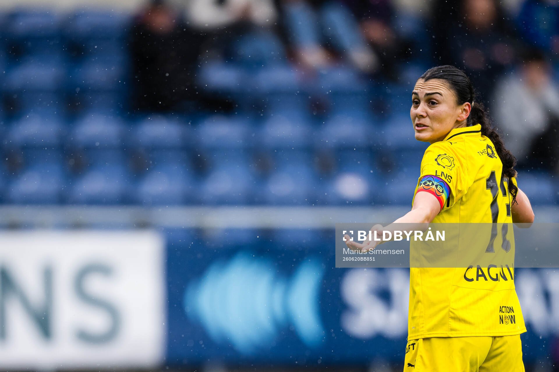 Claudia Nicole Cagnina of Bodø/Glimt reacts