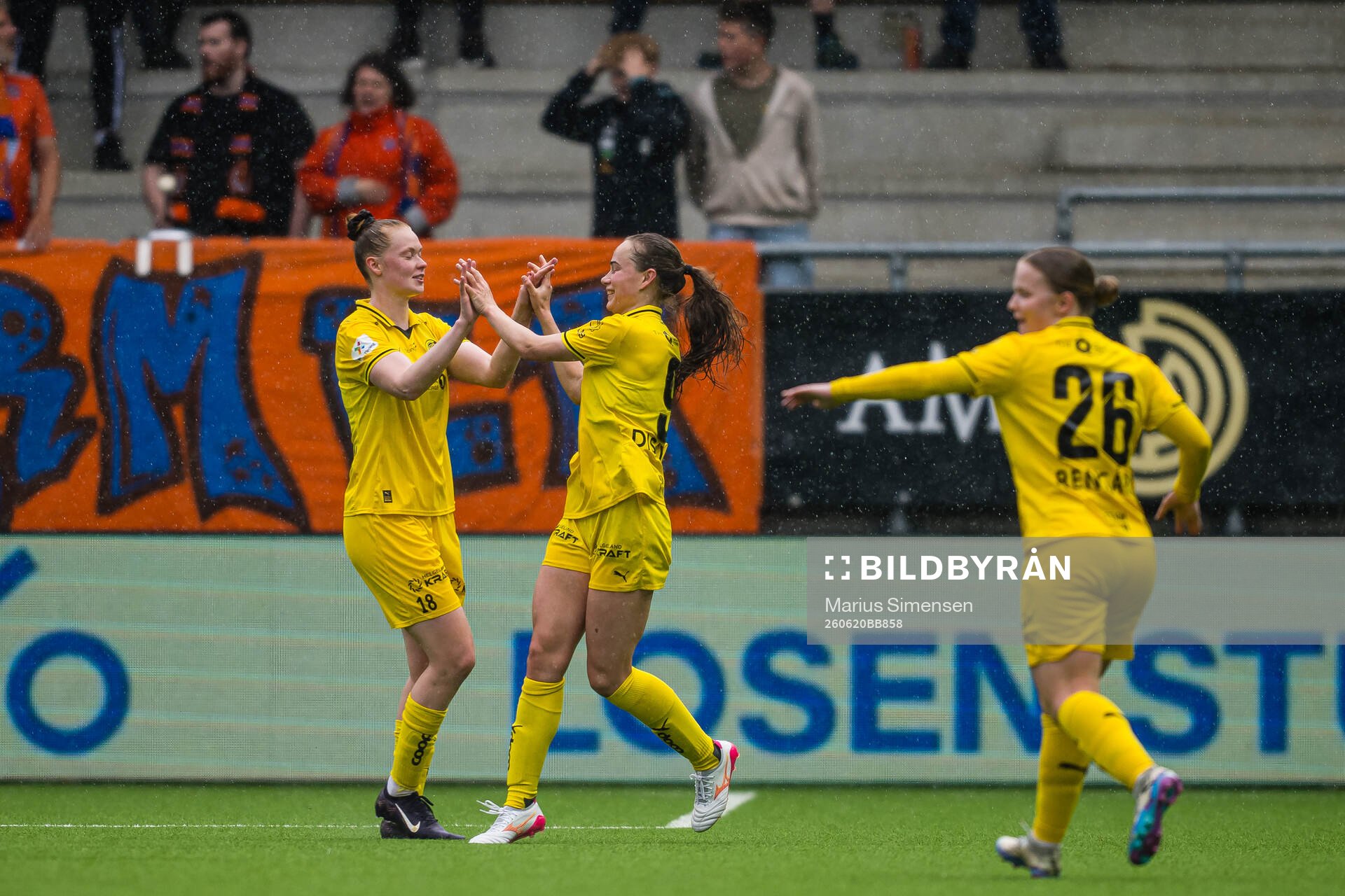 Lise Højsted Dissing of Bodø/Glimt celebrates