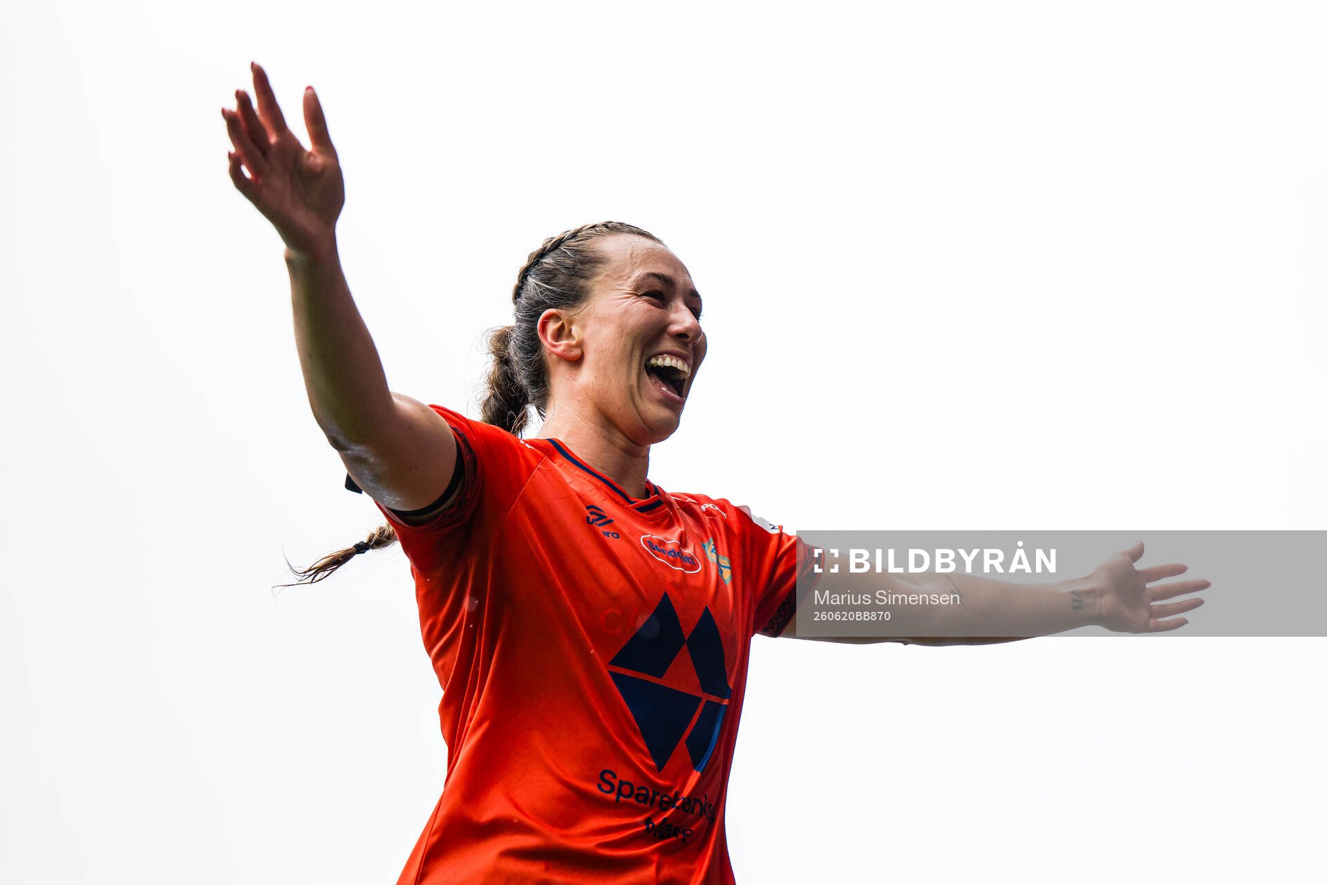Katarina Dybvik Sunde of Aalesund celebrates