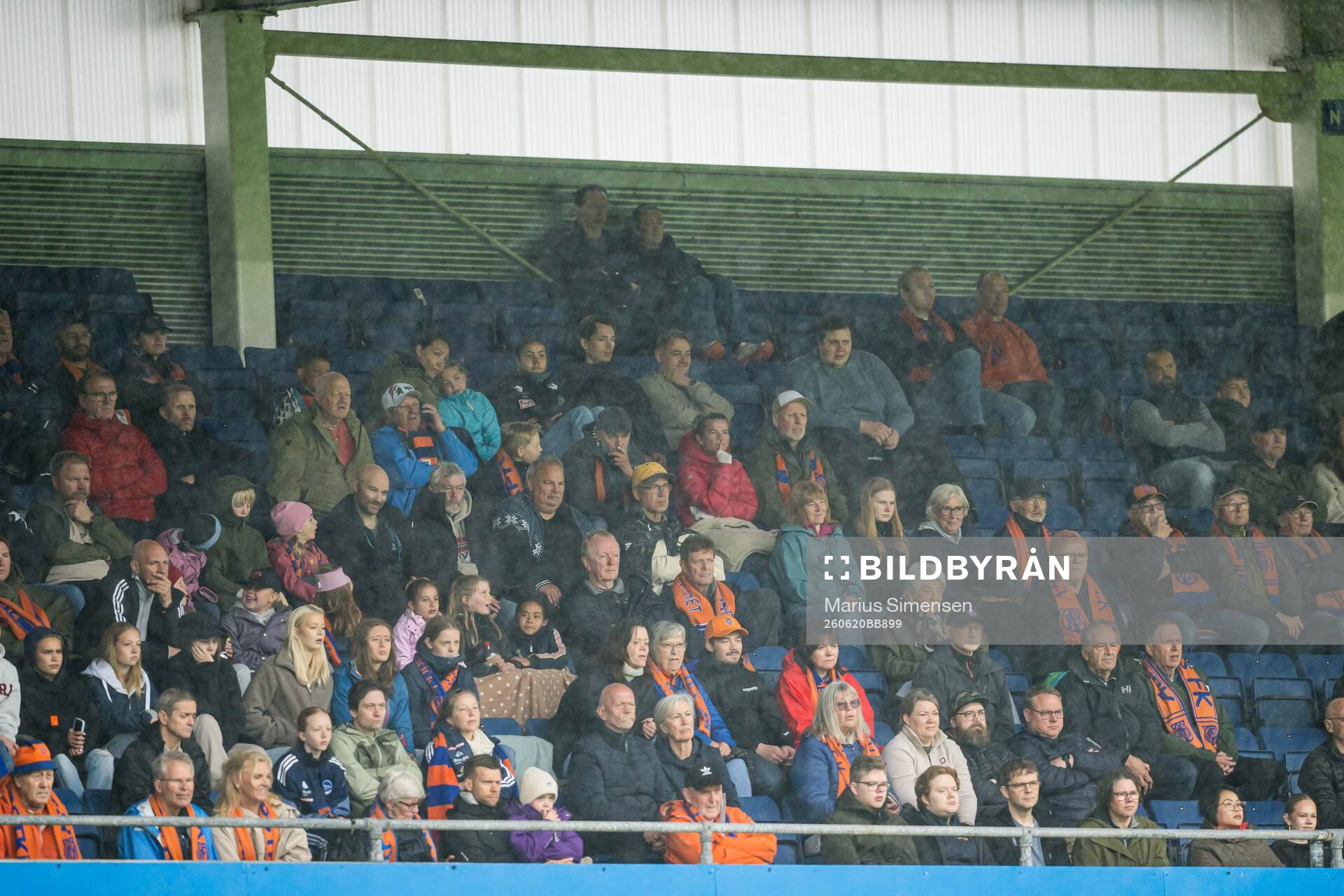 Spectators in the stands