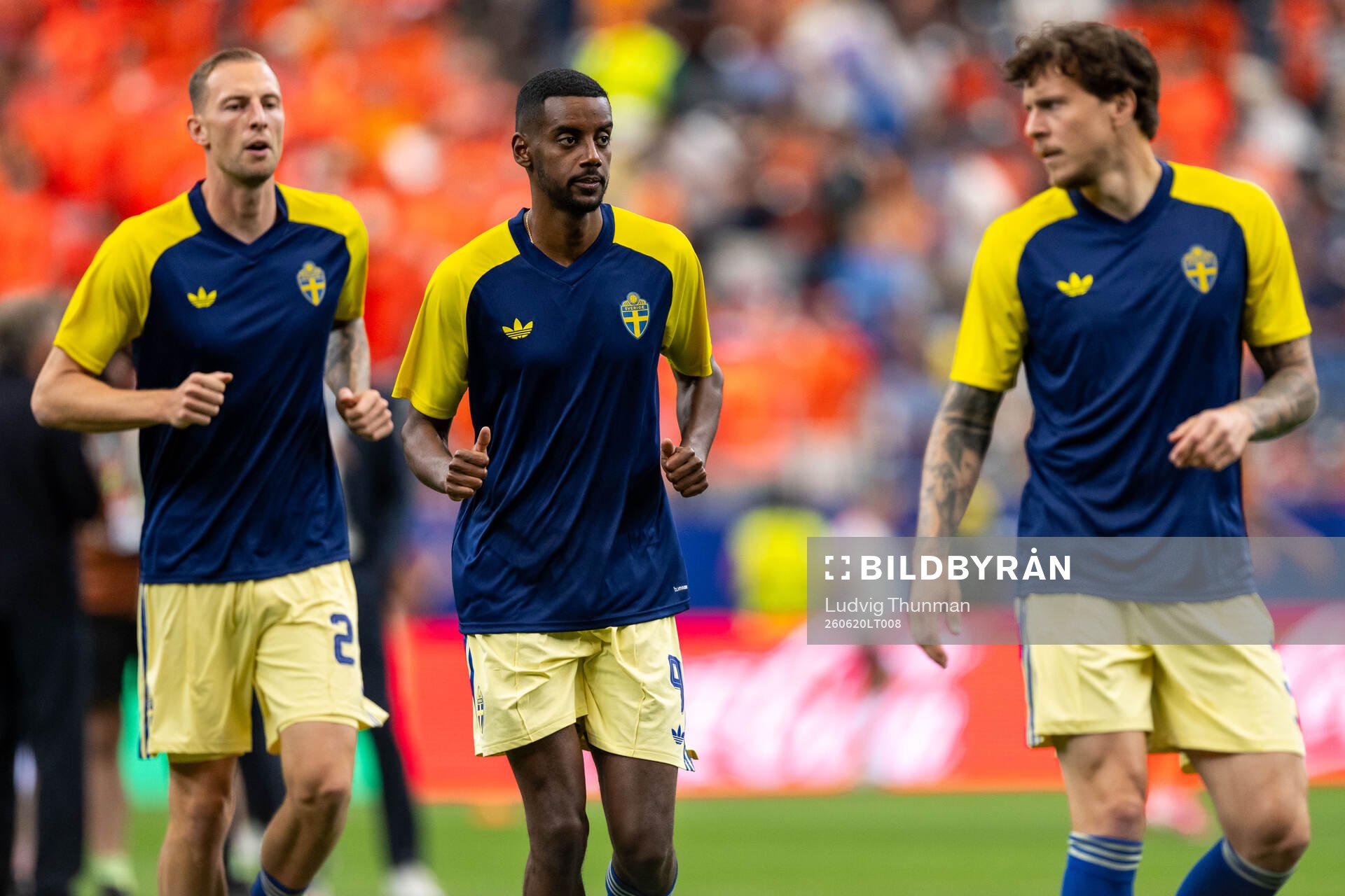 Gustaf Nilsson, Alexander Isak and Victor Nilsson Lindelöf
