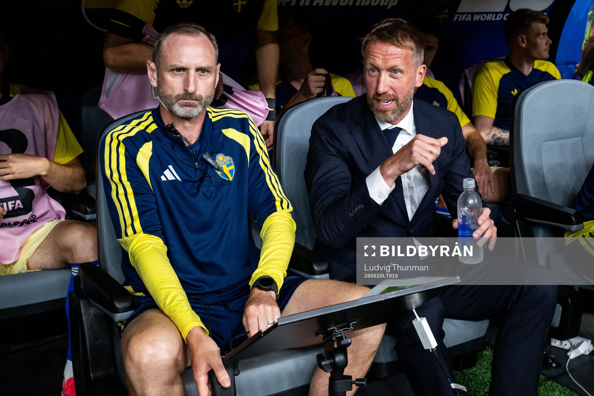 Assistant coach Andreas Georgson and head coach Graham