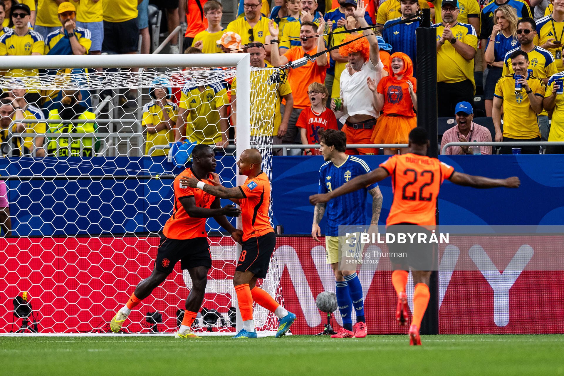 Brian Brobbey of Netherlands celebrates