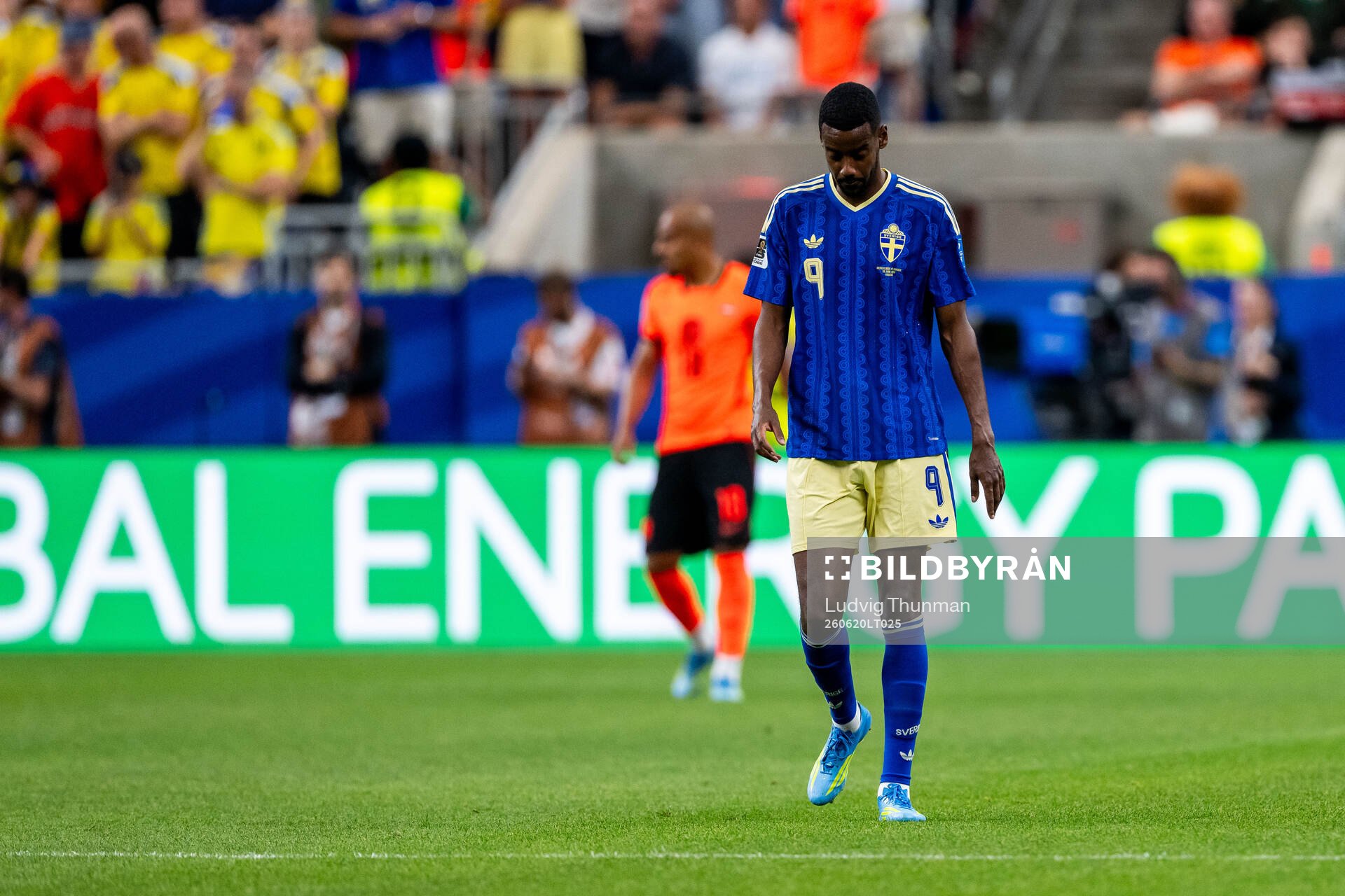 Alexander Isak of Sweden looks dejected
