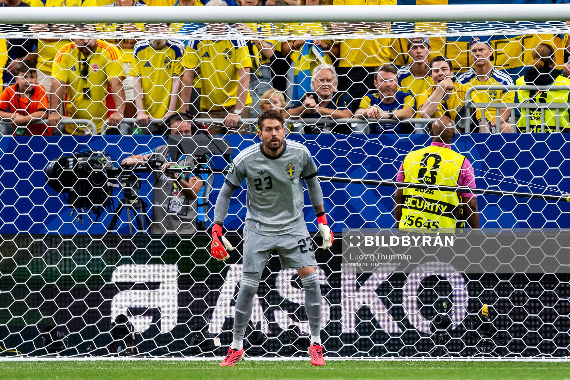 Goalkeeper Kristoffer Nordfeldt of Sweden