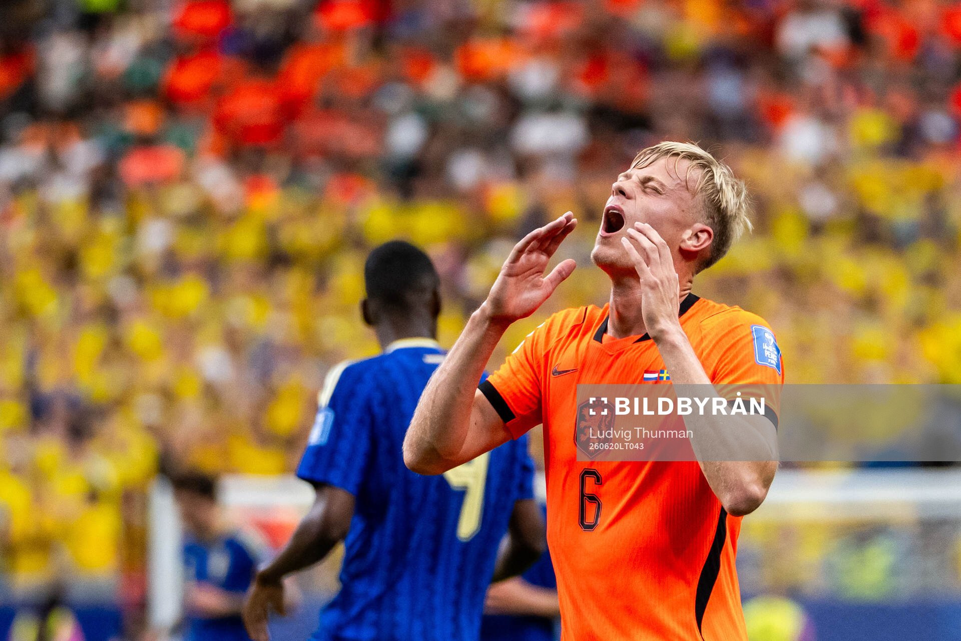 Jan Paul Van Hecke of Netherlands looks dejected
