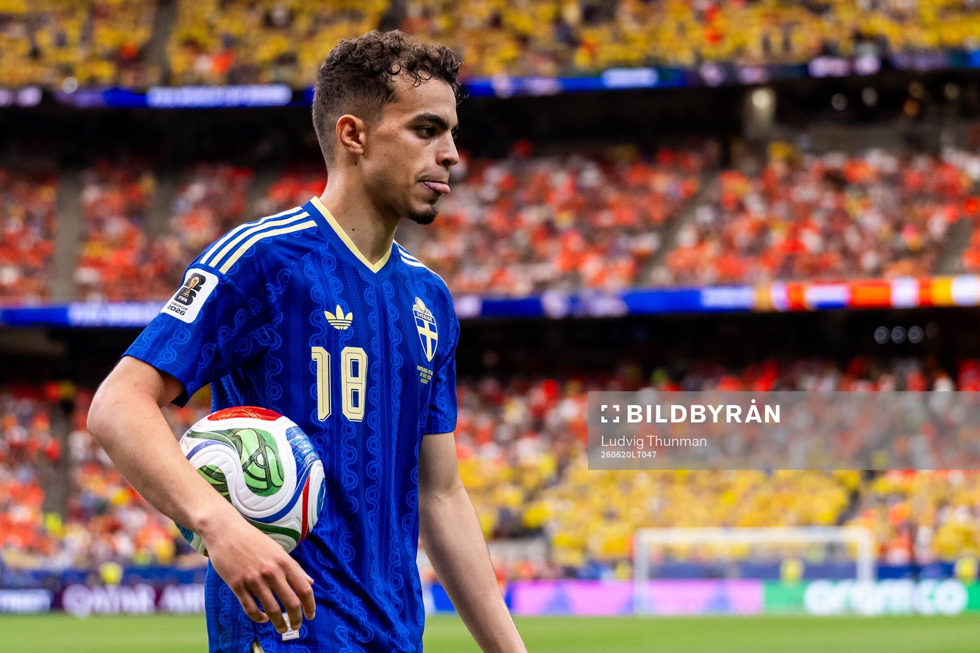 Yasin Ayari of Sweden looks dejected