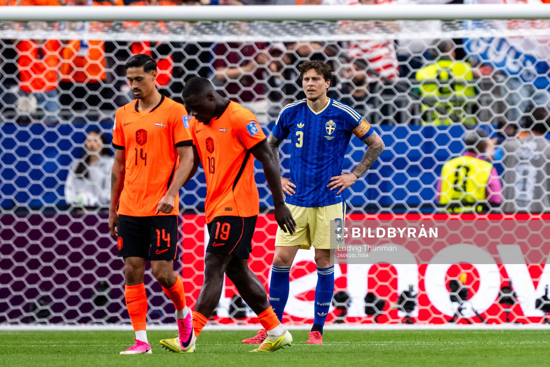 Victor Nilsson Lindelöf of Sweden looks dejected